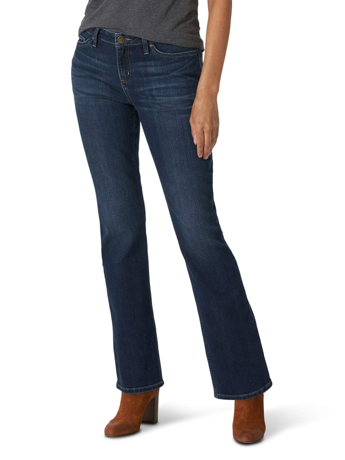 Lee Womens Misses Regular Fit Bootcut Jean, Compass, 18 Long