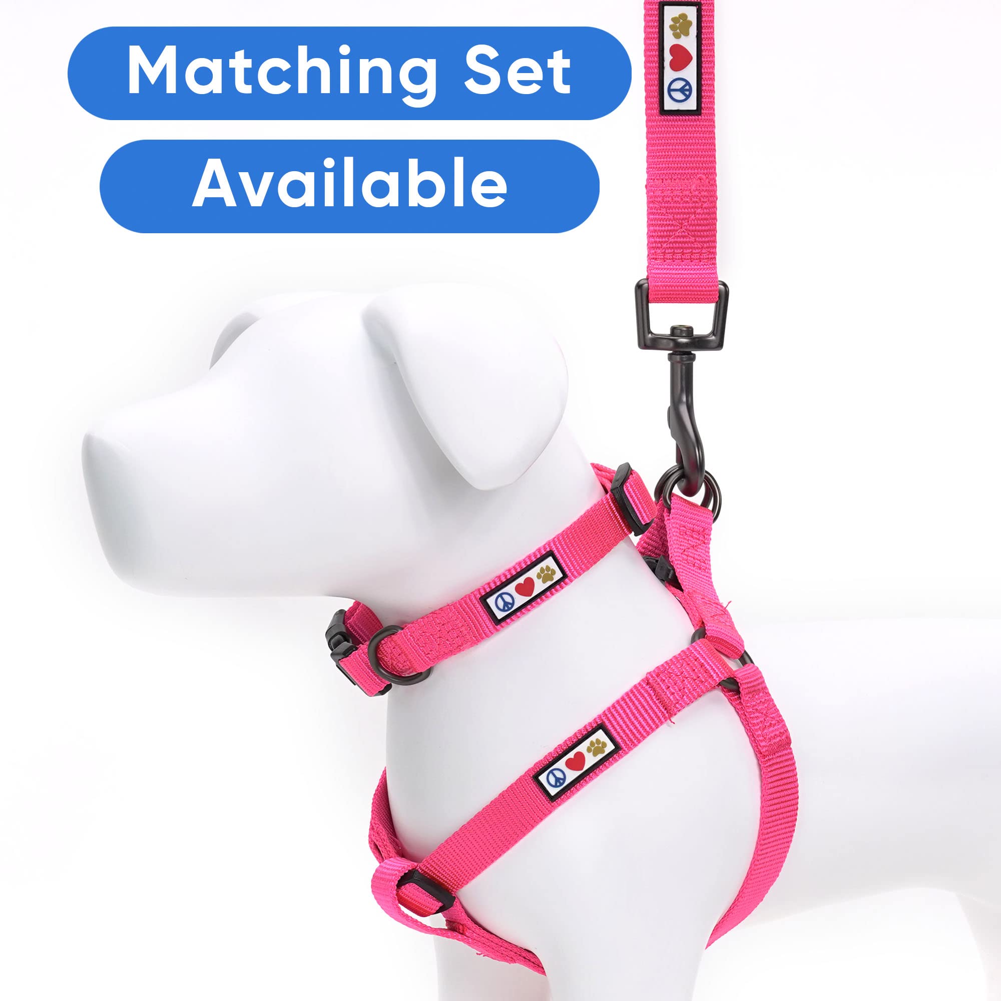 Pawtitas Solid Color Step In Dog Harness Or Vest Harness Dog Training Walking Of Your Puppy Harness Medium Dog Harness Pink Dog Harness
