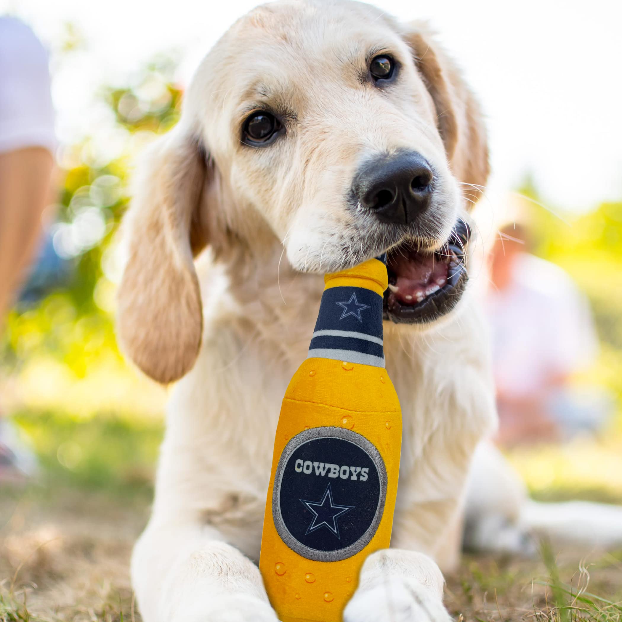 Nfl Dallas Cowboys Beer Bottle Plush Dog & Cat Squeak Toy - Cutest Stadium Soda Bottle Snack Plush Toy For Dogs & Cats With Inne