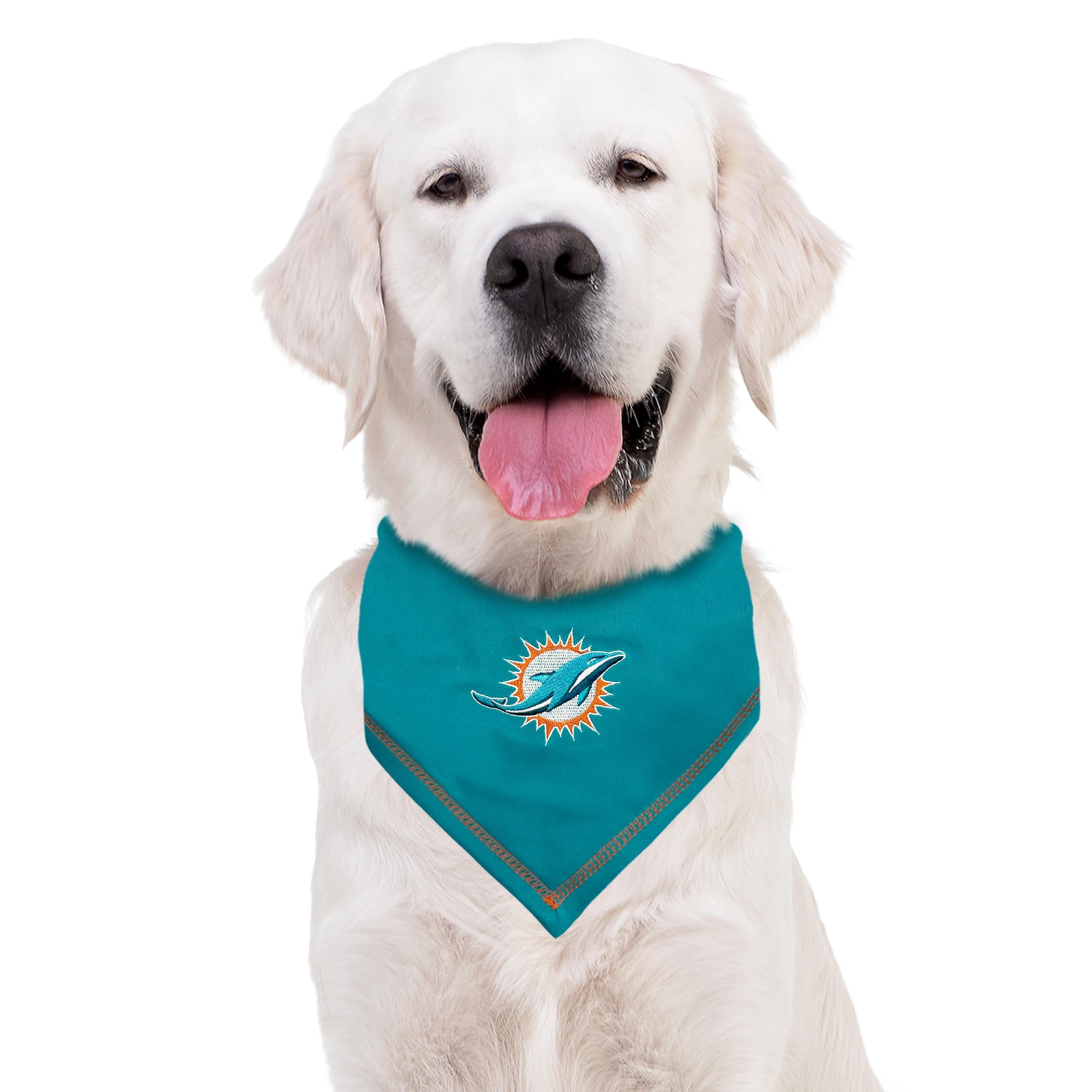 Pets First Nfl Miami Dolphins Tie Bandana, Small/Medium. Dog Bandana Scarf Bib For Pet Cat Dog. The Ultimate Game-Day, Party Ban