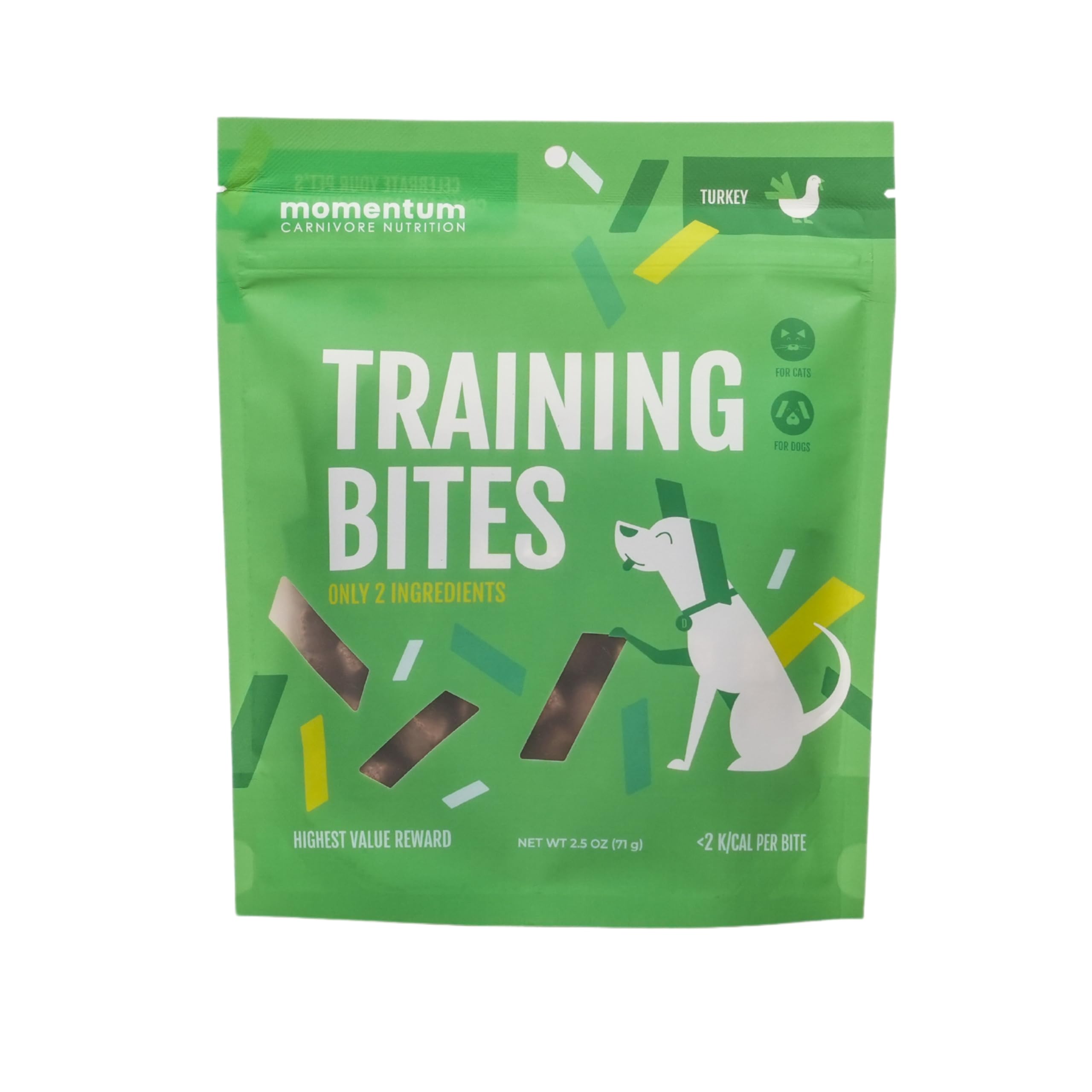 Momentum Carnivore Nutrition Freeze-Dried Turkey Training Bites - Two Ingredients-Turkey Gizzards and Hearts, All-Natural Dog Tr