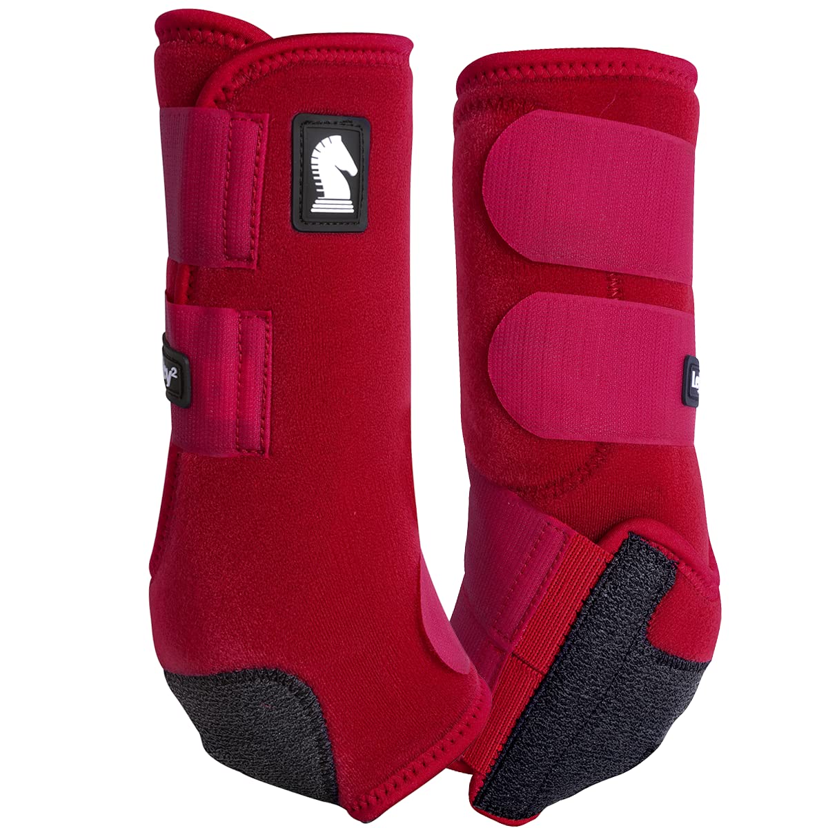 Classic Equine Legacy2 Support Boots, Hind (Crimson, Small)
