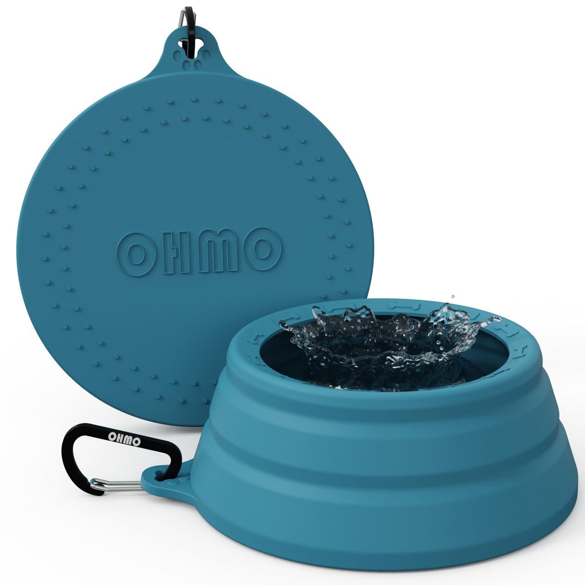 Ohmo Spill Proof Collapsible Dog Water Bowl 24Oz For Cars, No Splash Portable Bowls For Dog Travel, Pet Essentials For Road Trips, Cat Travel Accessories