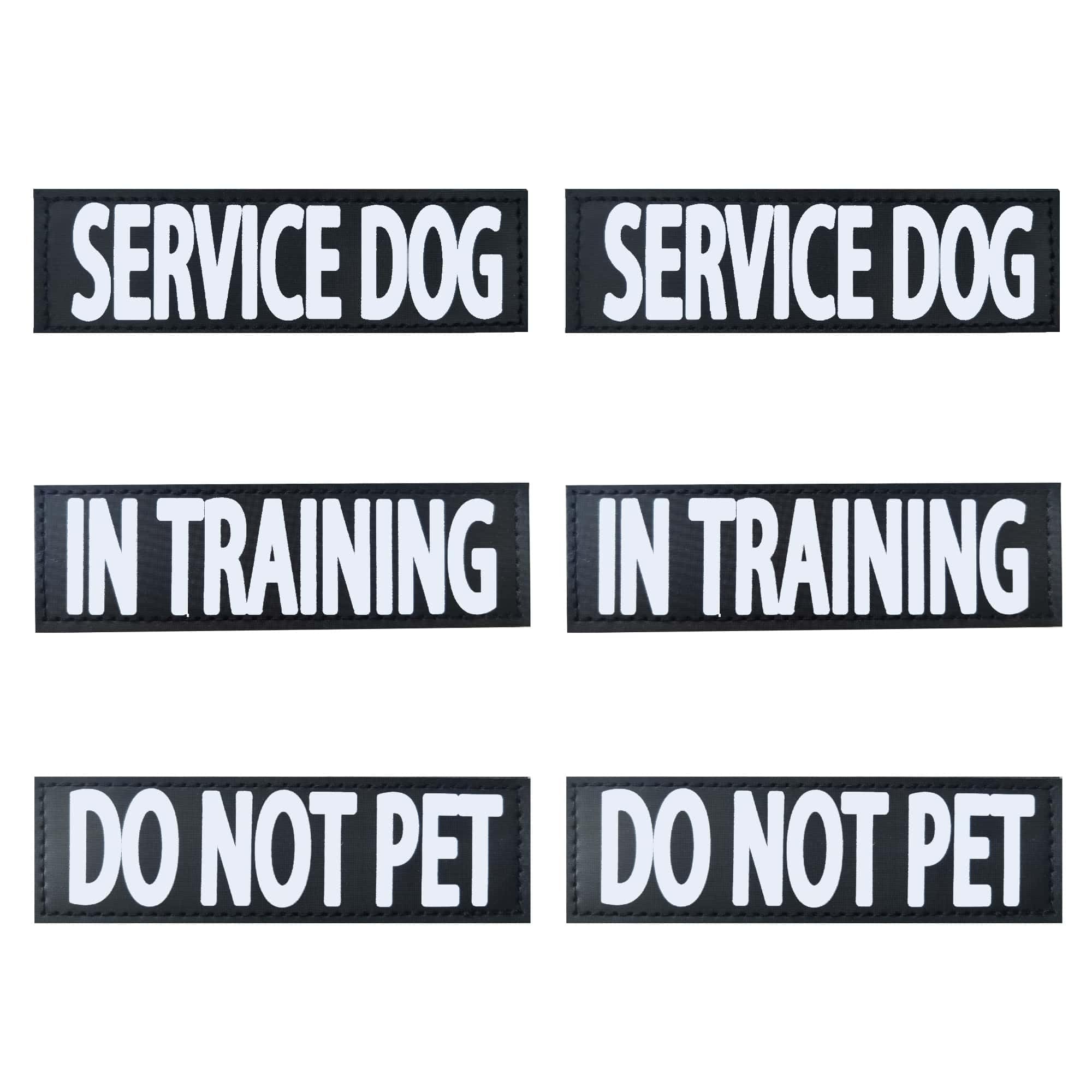 Pawistapal 6-Pack Service Dog Patches, Removable Do Not Pet Patch For Harness Vest Or Collar, In Training Patches With Hook And 