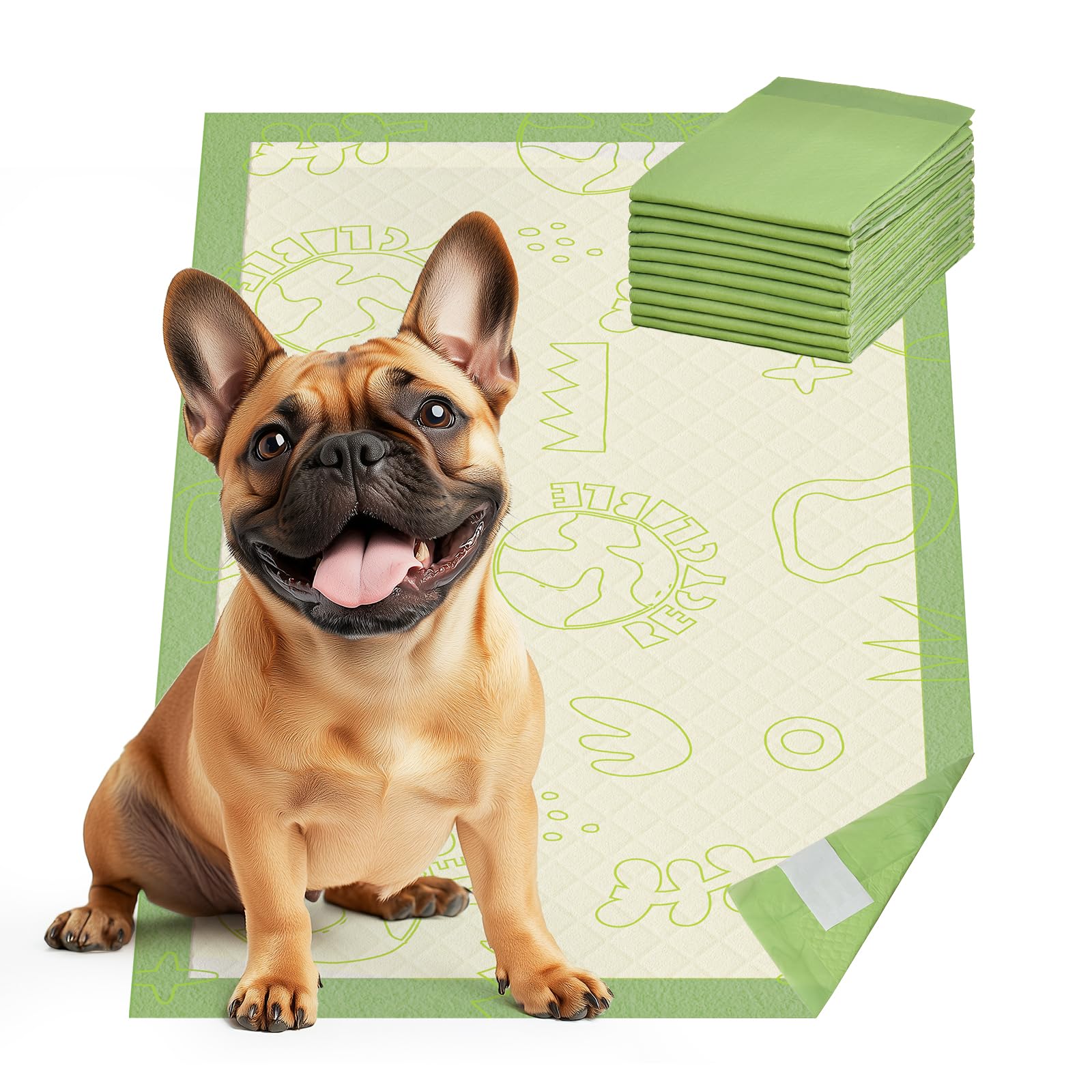 Gardner Pet Pee Pads for Dogs with Adhesive 10 Count, 19X30 Extra Large Disposable Dog Pee Pads, Non-Slip Puppy Training Pads fo