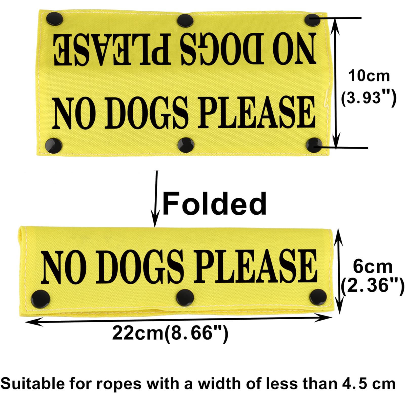 Funny Dog Leash Sleeve No Dogs Please Dog Leash Wrap Sleeve Alert Tag Pet Birthday Gift (No Dogs Please-Ye Sleeve)