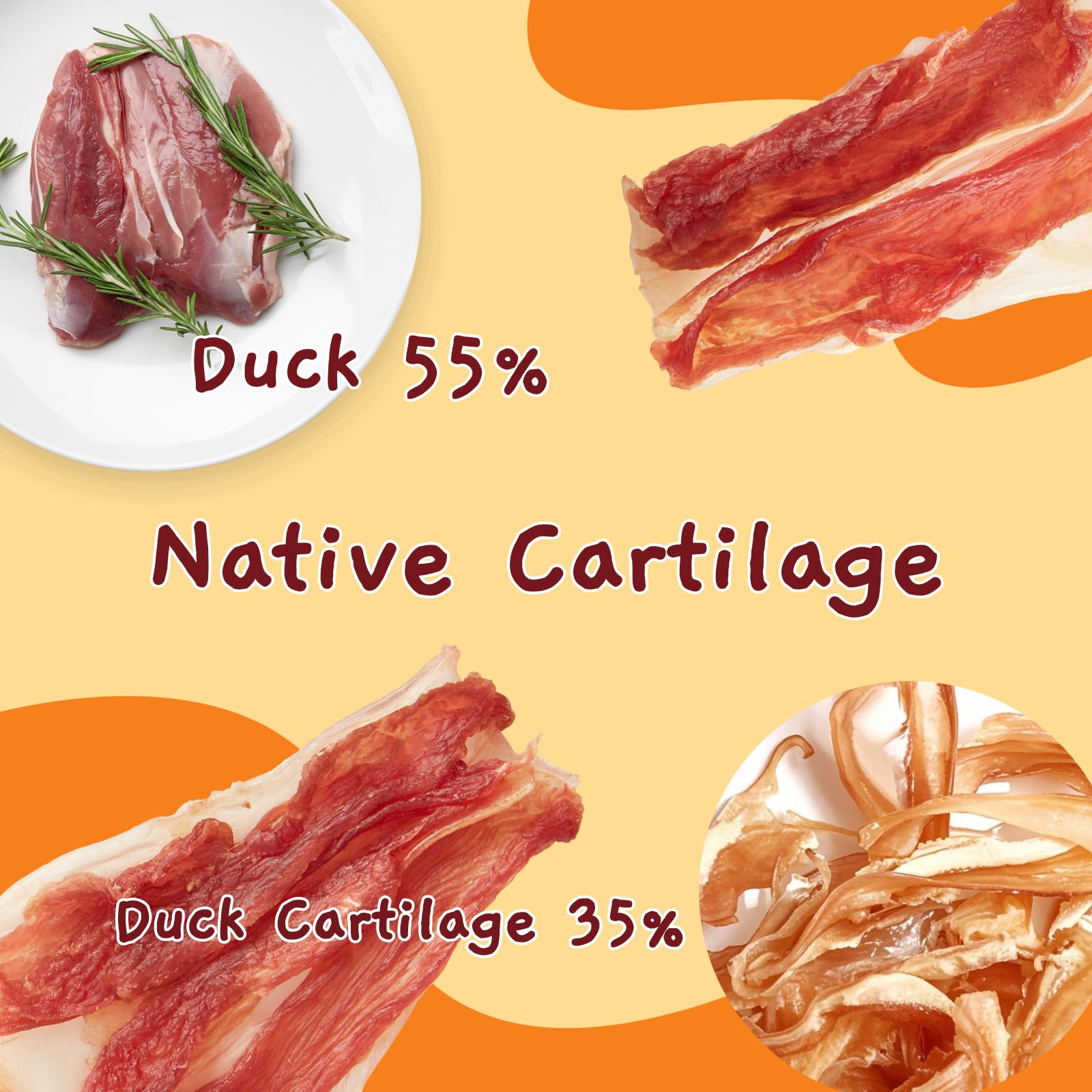 Jungle Calling Duck Wrapped Bones Dog Treats, Made with Real Meat & Cartilage, Rawhide Free Dogs Snacks,Healthy, Easily Digestib