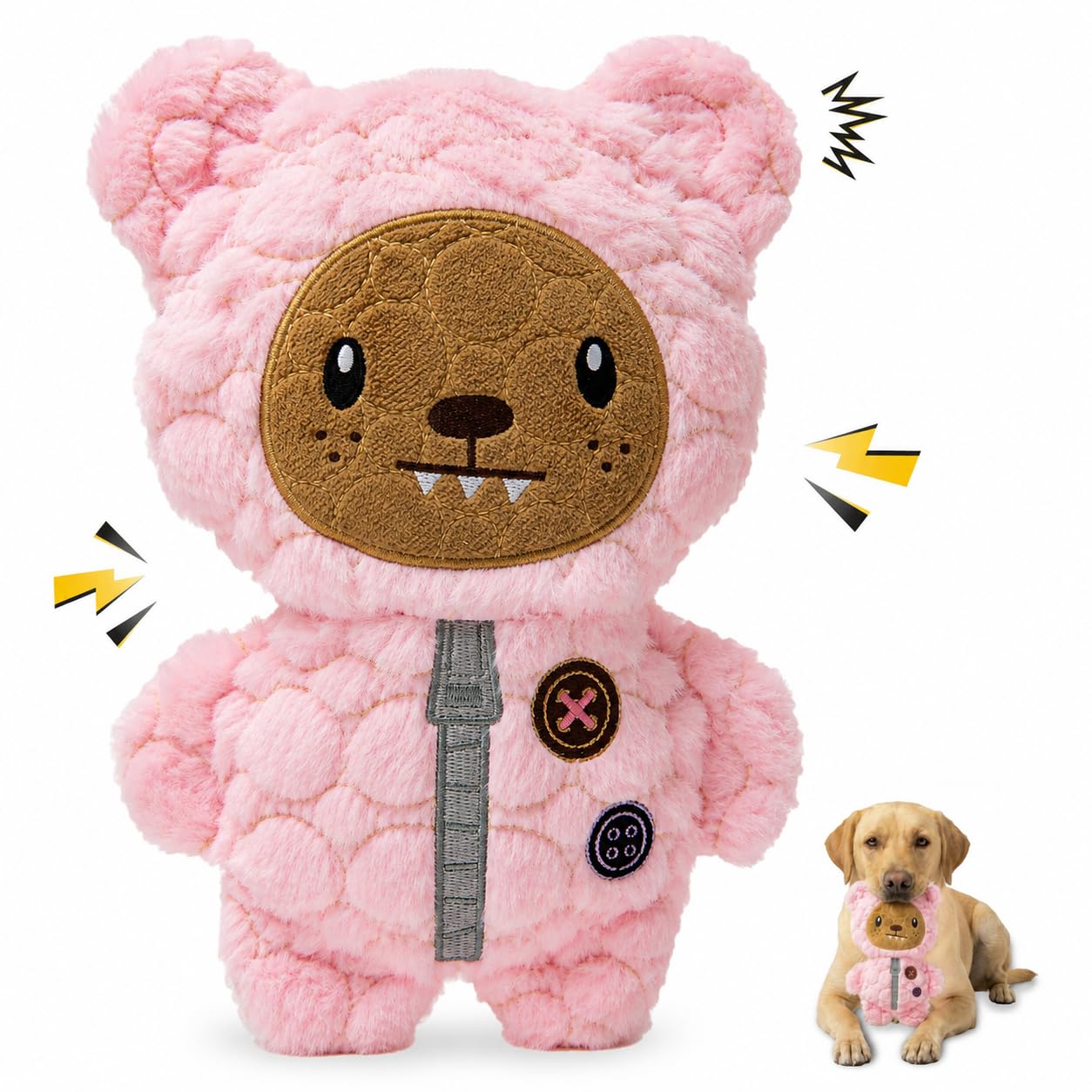 Bite Force - Dog Toy Durable & Strong Plush Monster, Kevlar-Reinforced for Aggressive Chewers