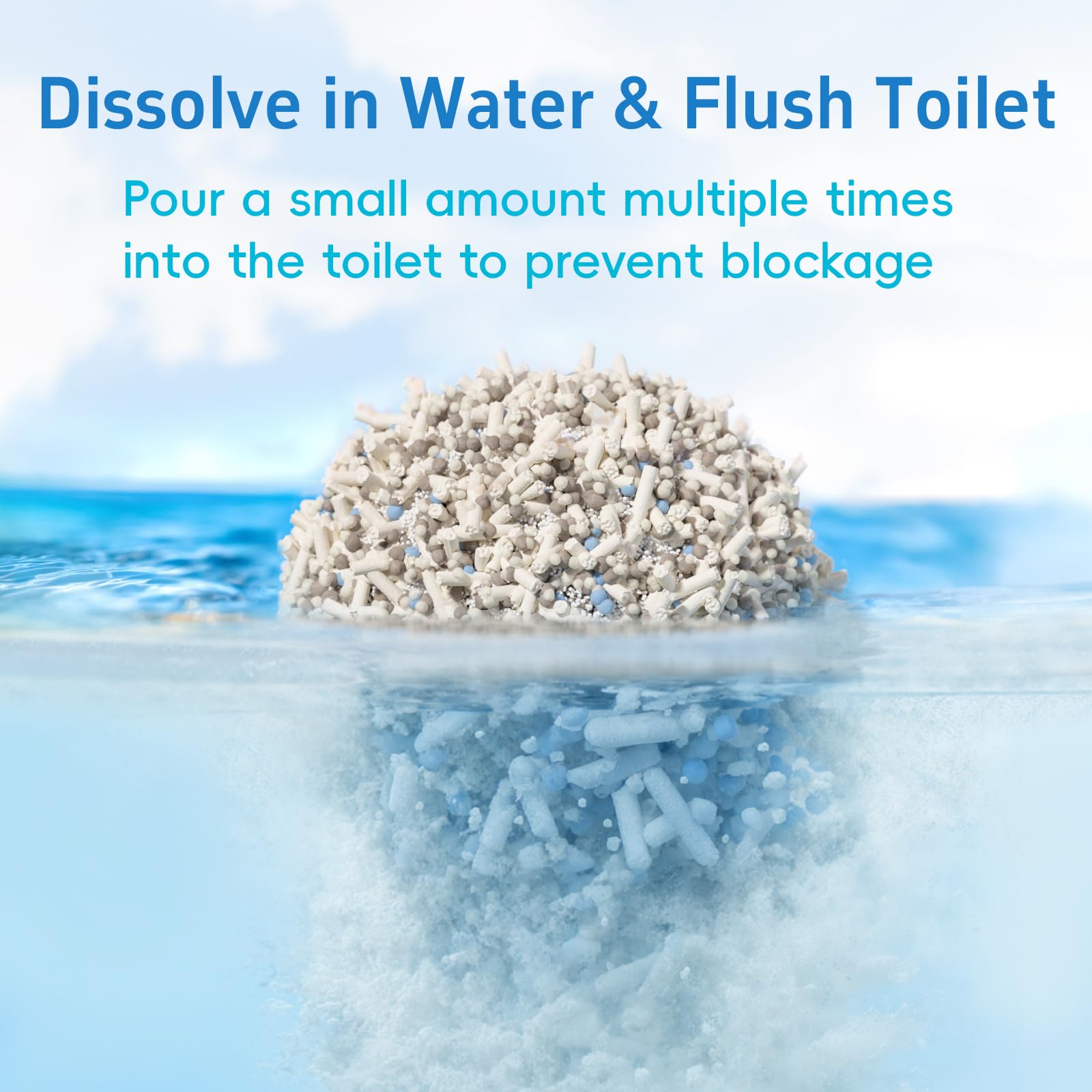 Romod 4Bags 5-In-1 Tofu Cat Litter, Mixed Cassava, Bentonite, Baking Soda, Sap, Natural Plant, Fast Clumping, Strong Water Adsor