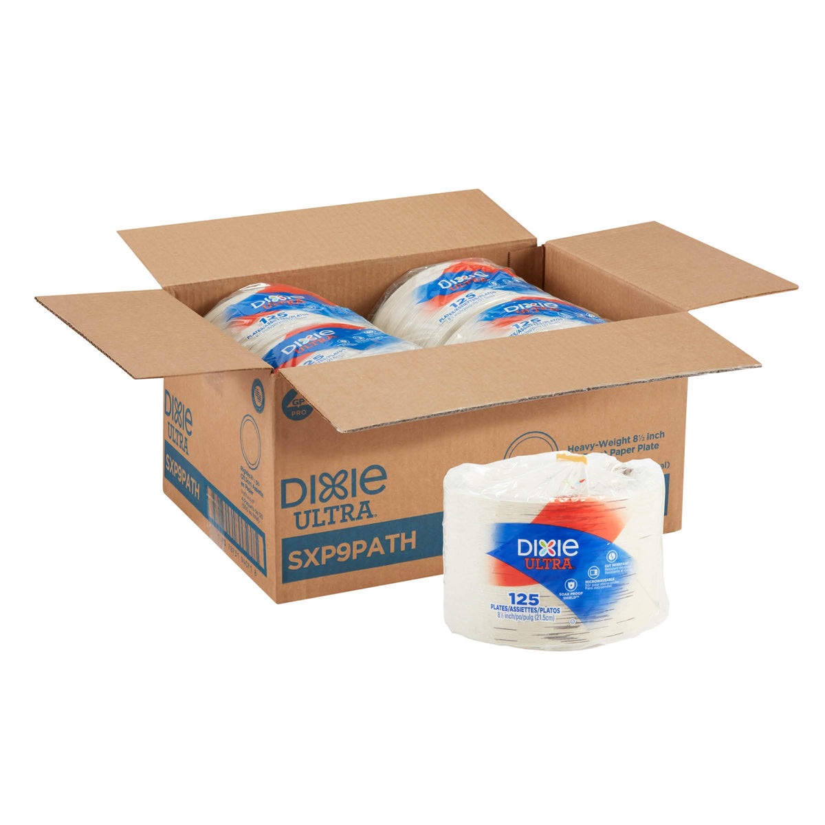 Dixie Ultra 85Heavy-Weight Paper Plates by gP PRO (georgia-Pacific), Pathways, SXP9PATH, 500 count (125 Plates Per Pack, 4 Packs