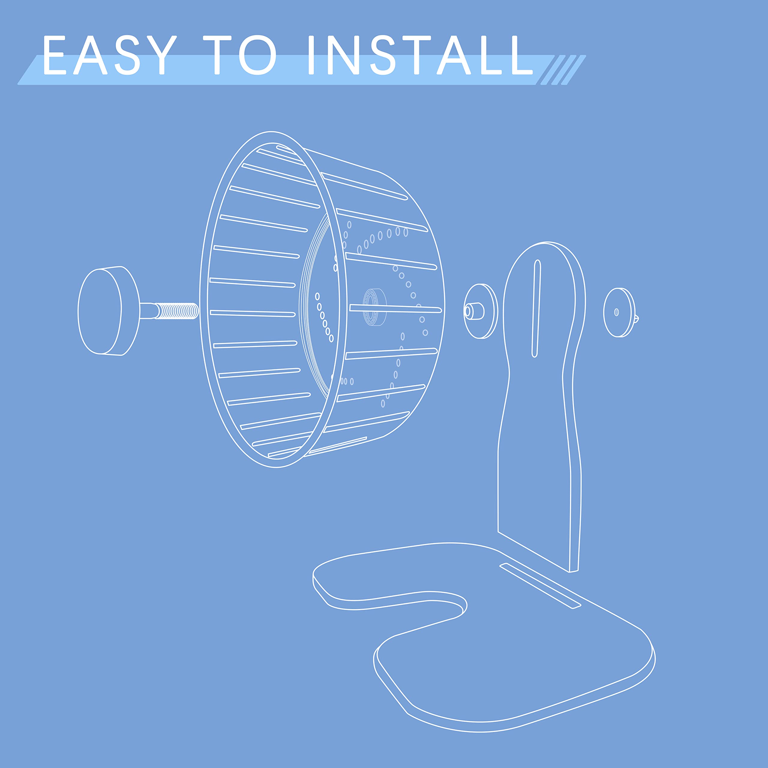 Petest Hamster Exercise Wheel, Silent Spinner Hamster Running Wheels, Diameter 8.3 Inch, Blue