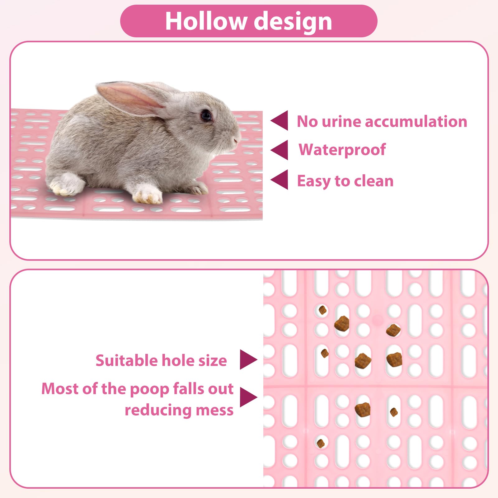 Tobeelec 12 Pcs Plastic Rabbit Cage Mat Durable Rabbit Feet Pad Small Animal Feet Pad Cage Resting Mat With A Convenient Connect