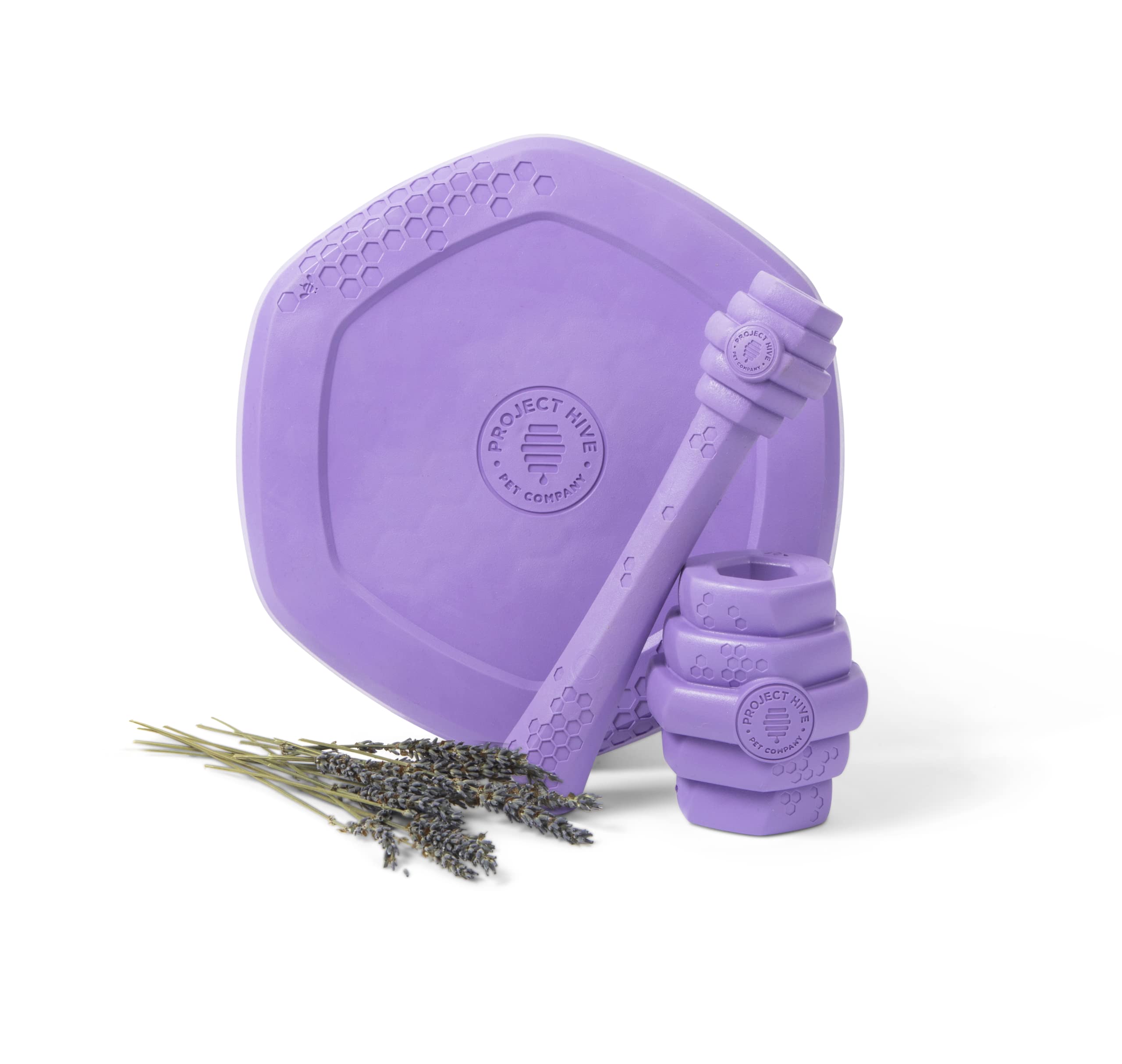 Project Hive ·Pet Company· - Calming Lavender Scented - Hive Dog Fetch Stick For Large Breeds - Dog Stick Toy - Floats In Water - Treat Dispenser Toy - Durable And Tough - Made In The Usa