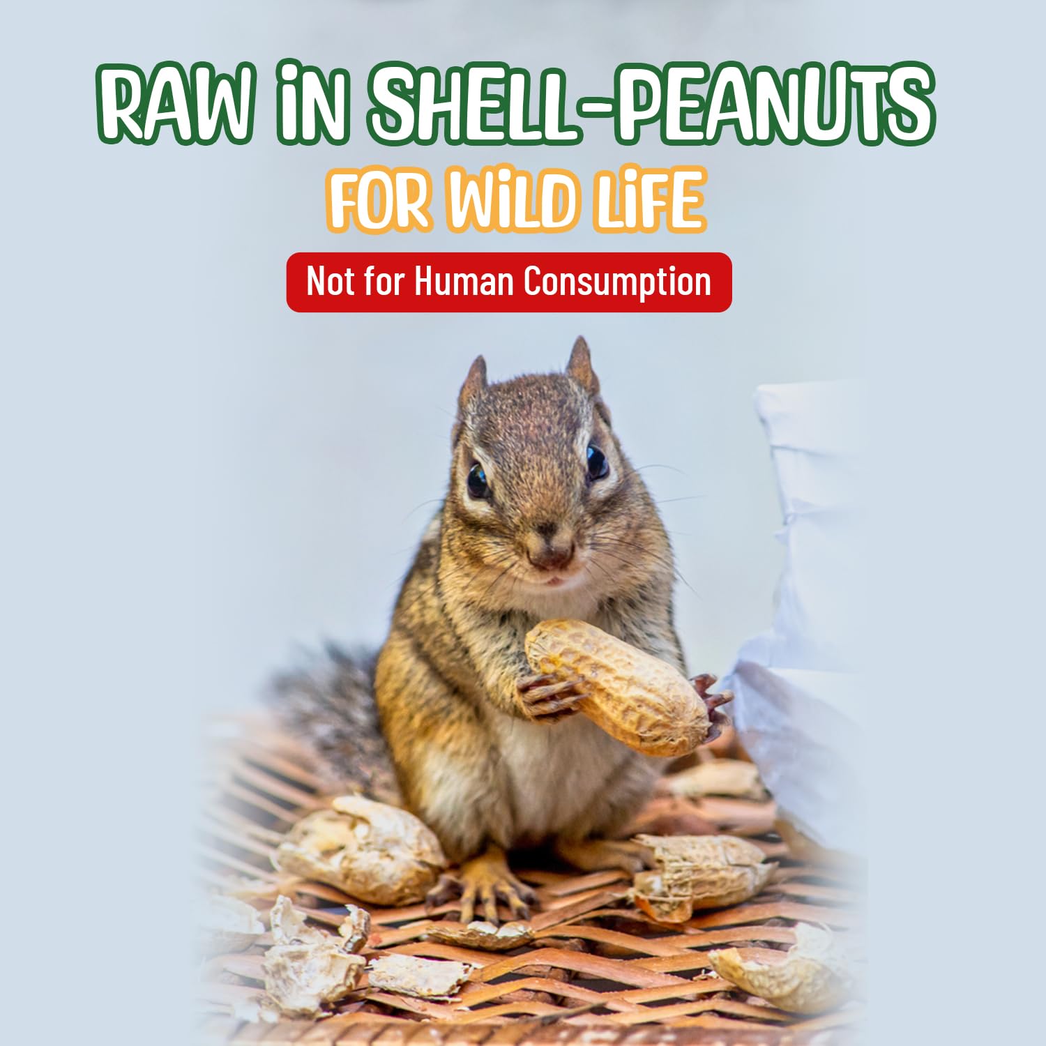 Premium Quality Raw Peanuts in Shell - 5 Pounds - All-Natural Food for Squirrels, Deer, Birds, and Other Wildlife Animals - Grow