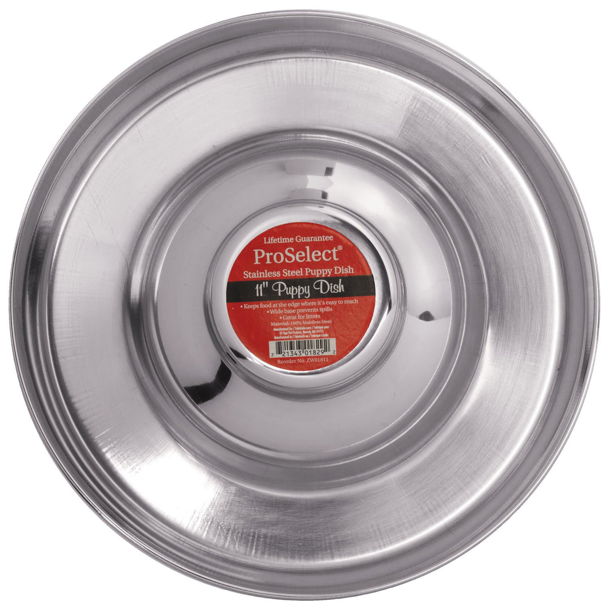 ProSelect Stainless Steel Puppy Dishes - Versatile Dishes for Multiple Puppies, 11''