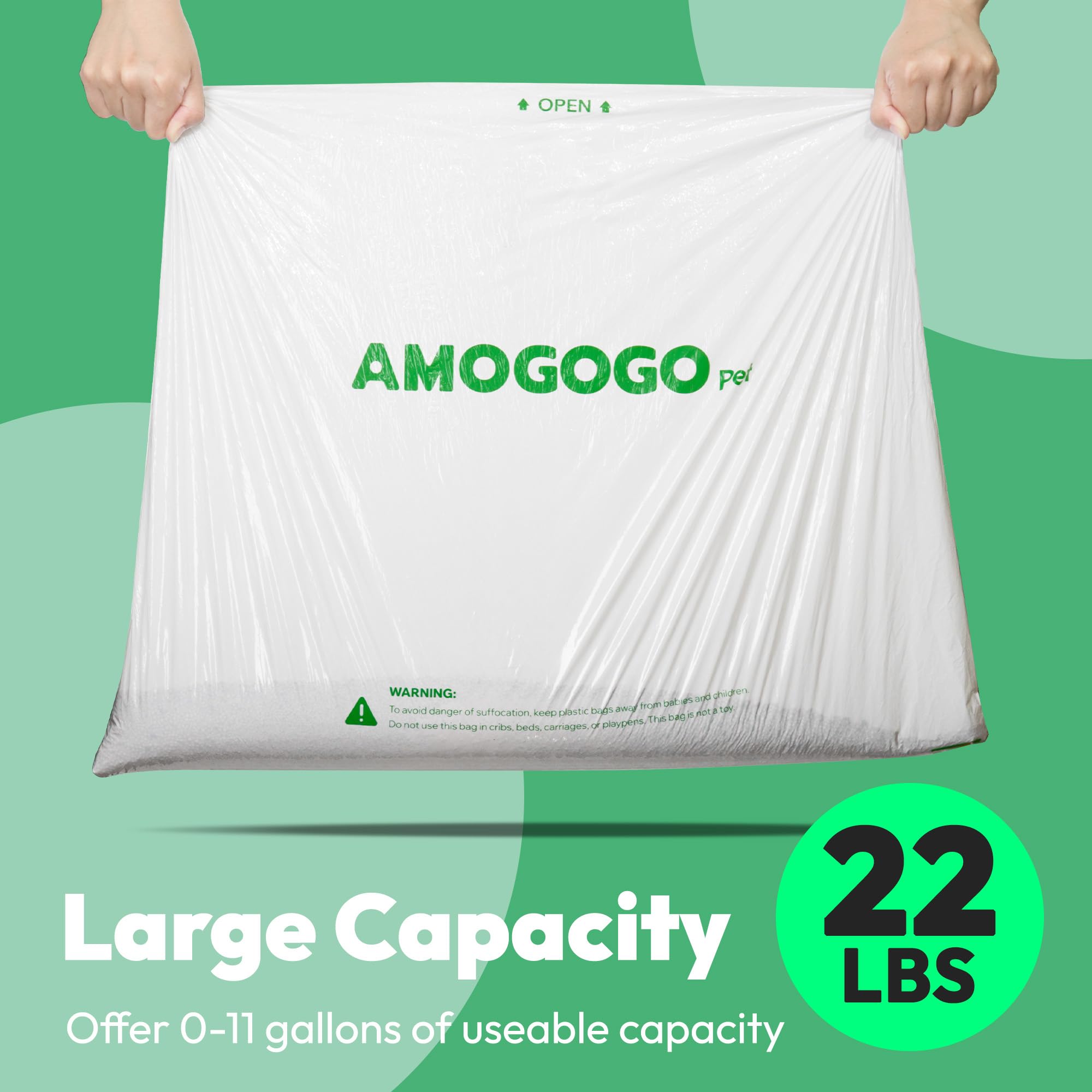 Amogogopet 50 Pcs Waste Bags, Compatible With Litter Robot 4 & 3, Heavy Duty Cat Litter Trash Bags, Waterproof, White Replacemen