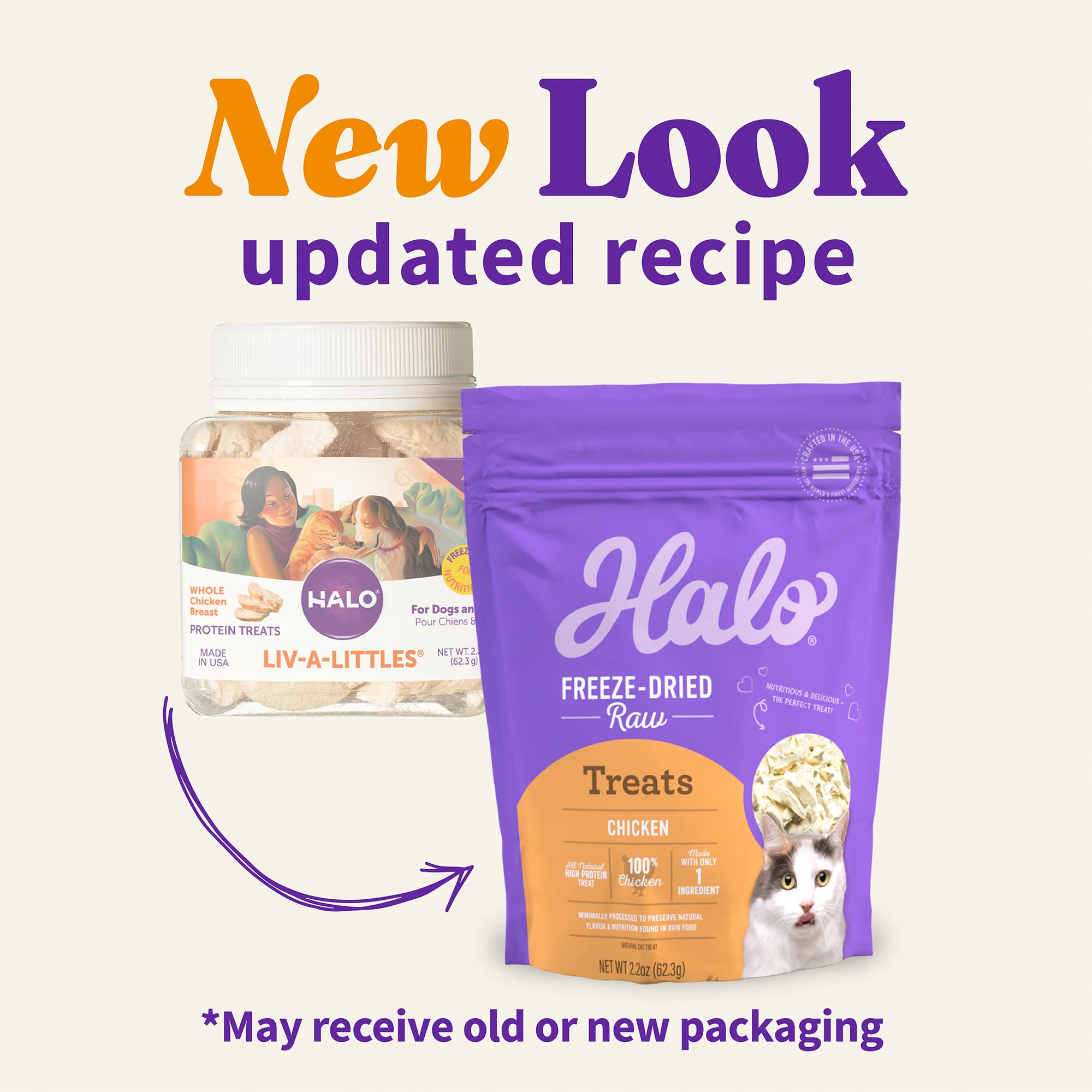 Halo 100% Chicken Breast Freeze-Dried Raw Treats, 2.2 oz.