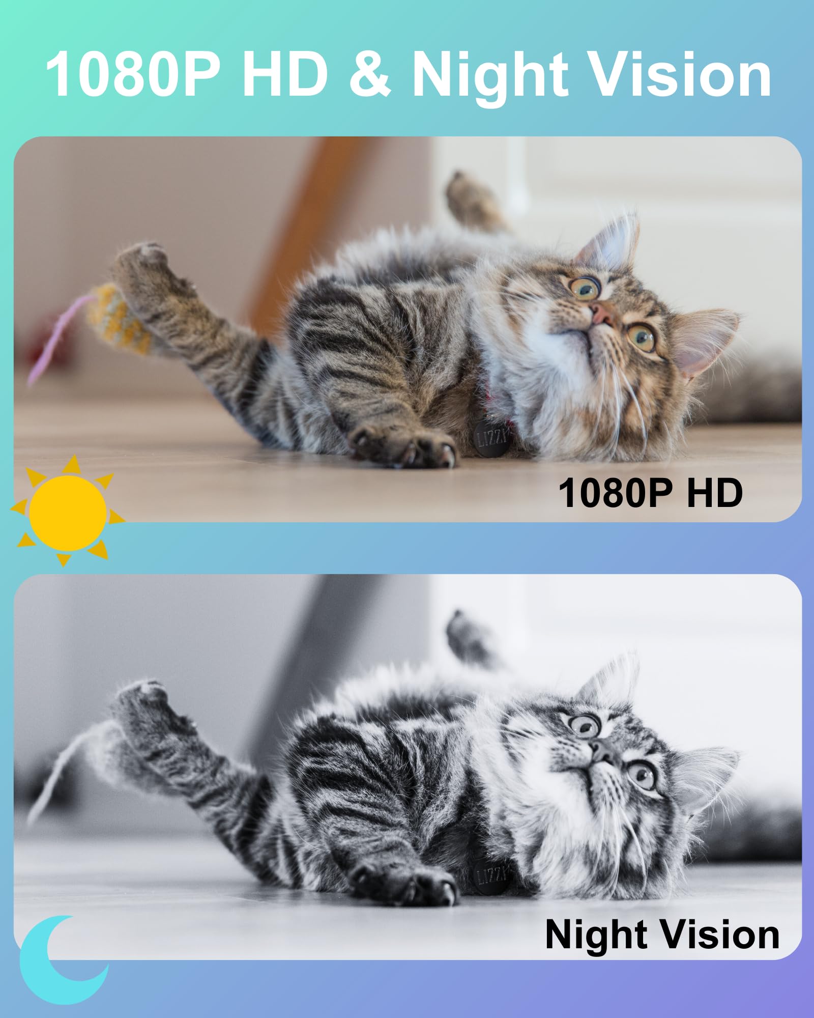 Luminicam Wireless Mini Camera 1080P Wi-Fi Hidden Camera For Indoor Security Pet Monitoring, Motion Detection Night Vision Pet C