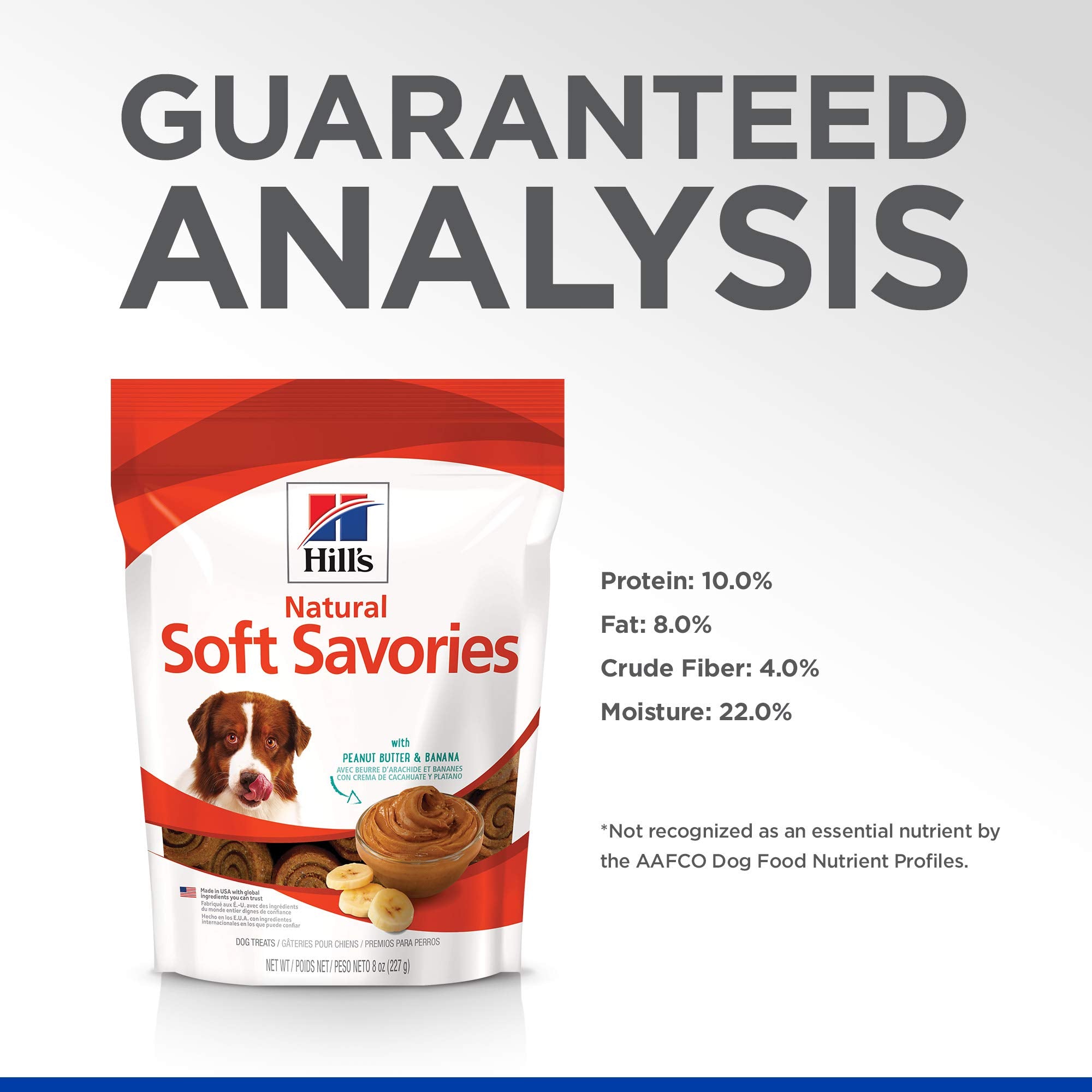 Hills Natural Soft Savories, All Life Stages, Great Taste, Dog Treats, Peanut Butter & Banana, 8 oz Bag