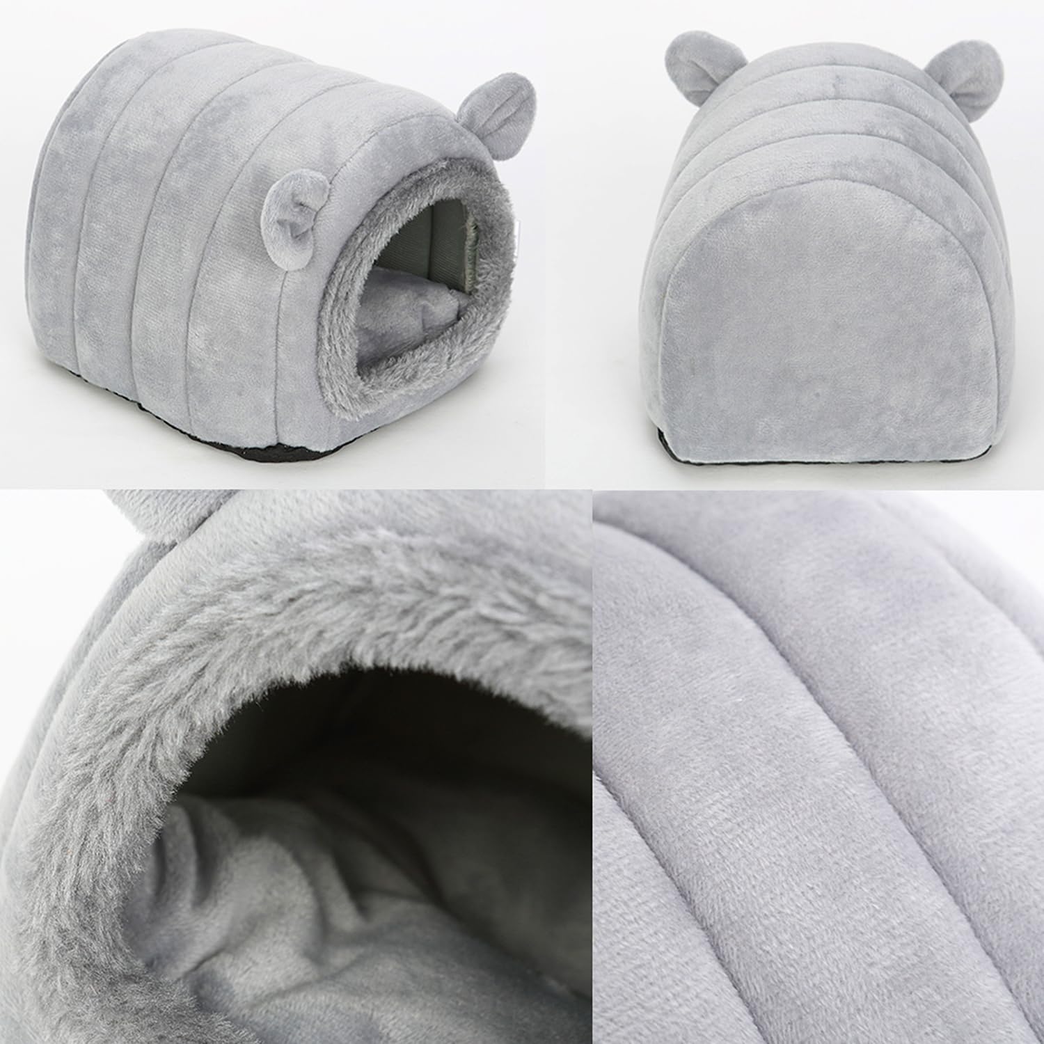 YUANST Hedgehog Bed Cave Nest Hideout, Hamster Guinea Pigs Small Animals Cage Supplies Warm House-Gray