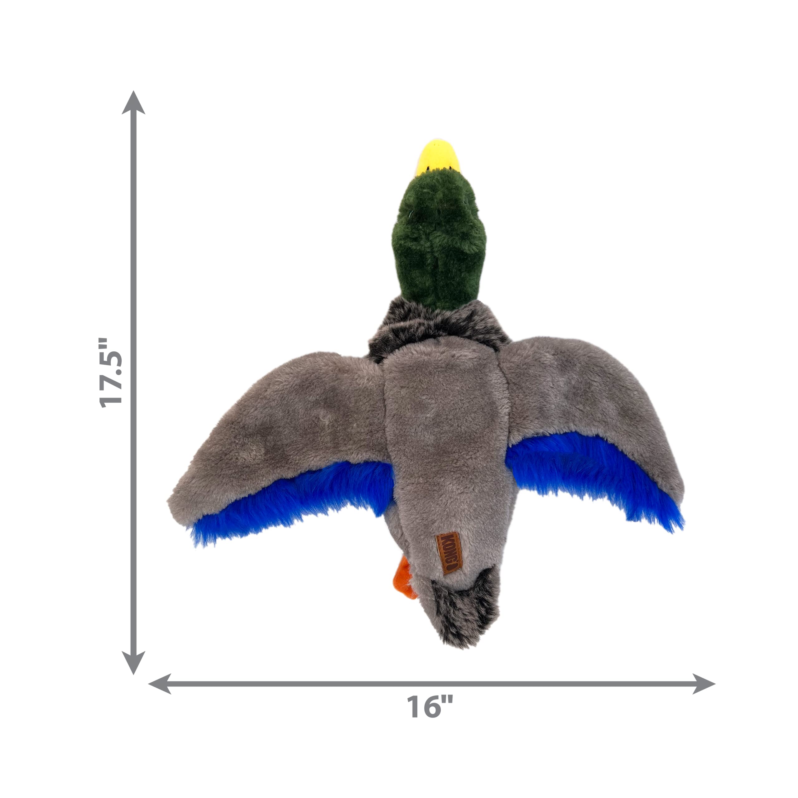 Kong Wild Low Stuff Creatures With Minimal Stuffing For Dogs (Mallard)