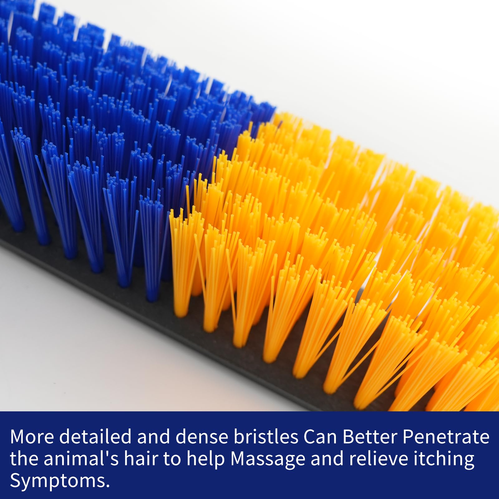 Livestock Scratch Brush With 4 Screws,Animal Back Scratching Brush For Cow,Cattle,Sheep, Horses,Pigs,Massage Grooming Tool (Yell