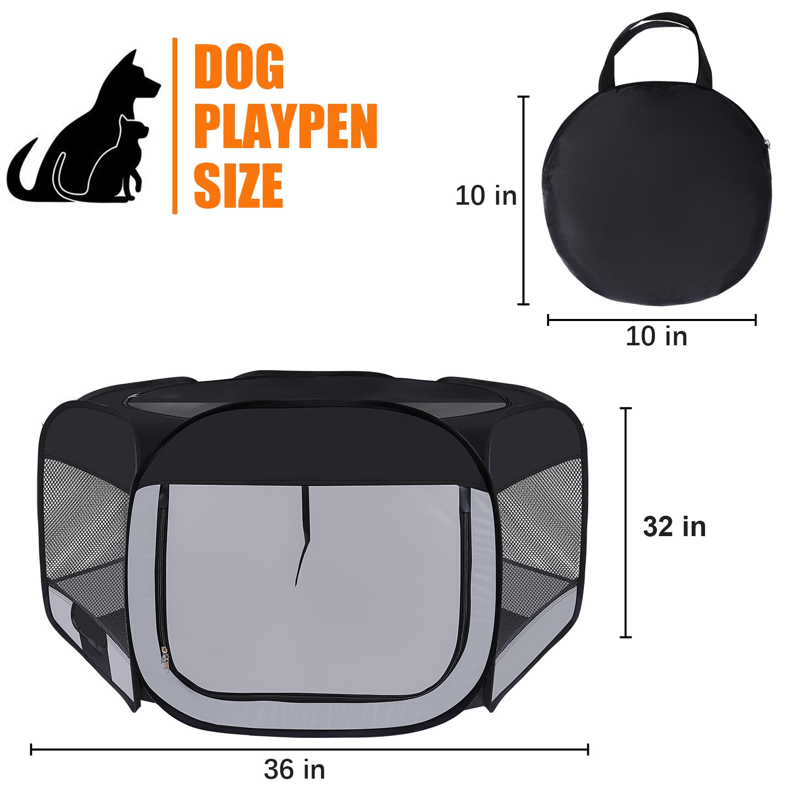 Dog Cat Playpen,Portable Pet Puppy Playpen,Rabbit Puppy Dog Play Pen For Indoors,Dogs Tent For Indoor Cats,Kitten Playpen,Collap