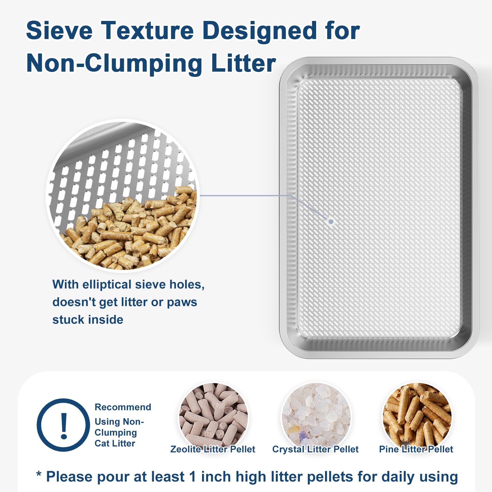 23.6   X15.7   X6    Suzzipaws Stainless Steel Litter Box With Odor Control System, Xl Open Top Sifting Litter Box For Big Cats,