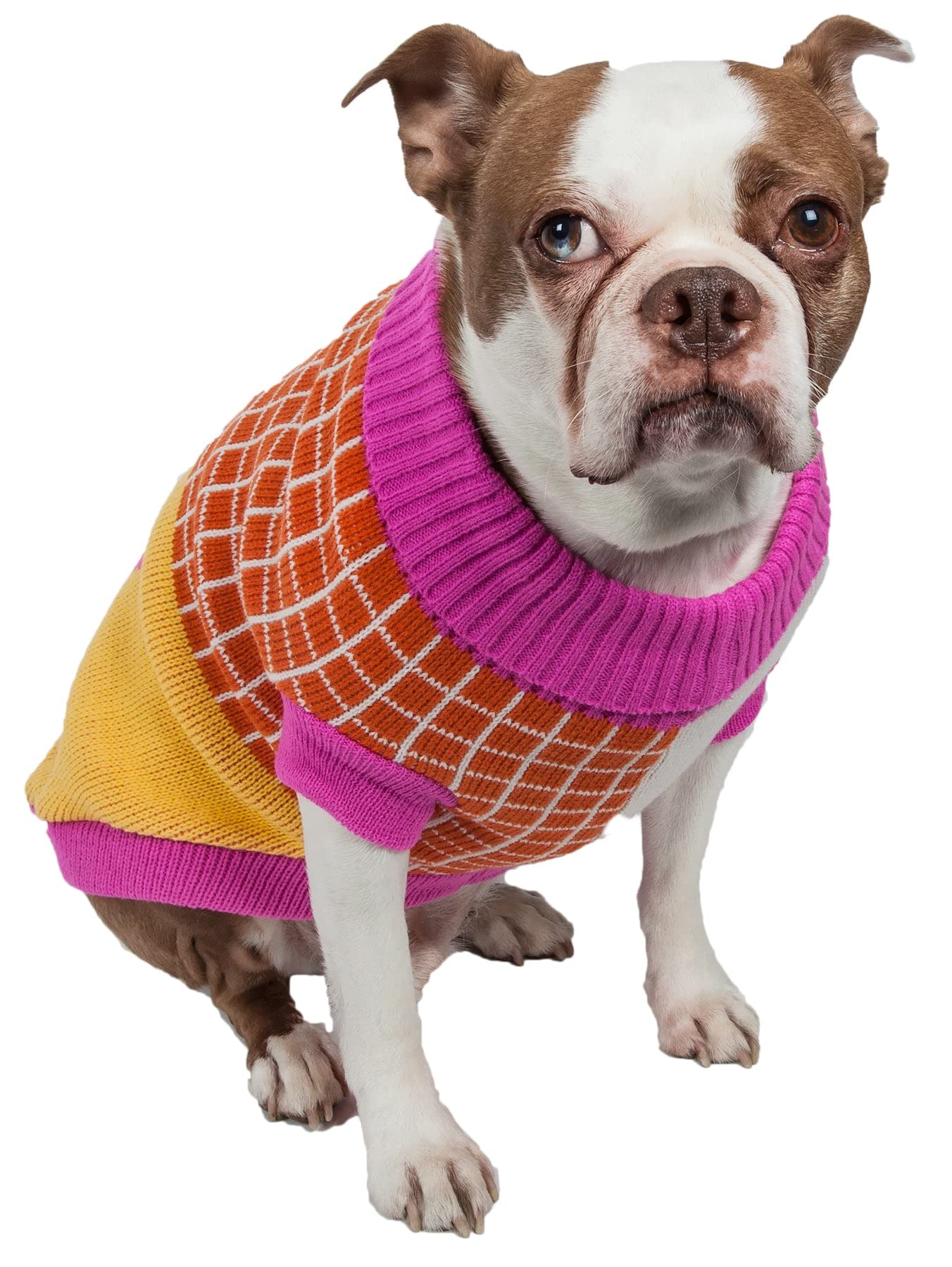 Pet Life  Lovable-Bark Pet Sweater - Designer Dog Sweater with Turtle Neck - Winter Dog Clothes Designed to Keep Warm