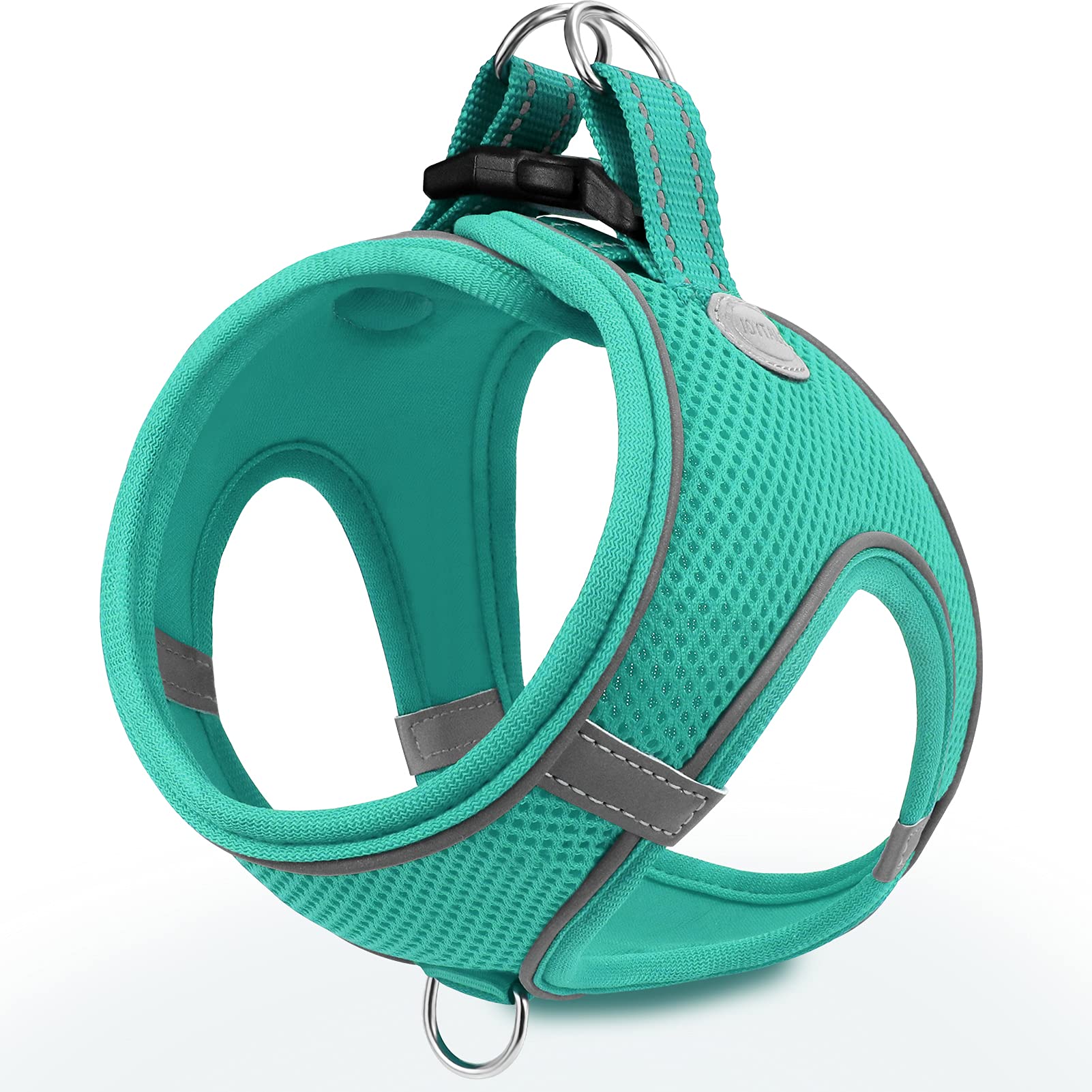Joytale Small Dog Harness, Breathable Mesh Step-In Vest, Reflective Soft Padded Harnesses For Cats And Puppies Dogs, Teal, Xxxs