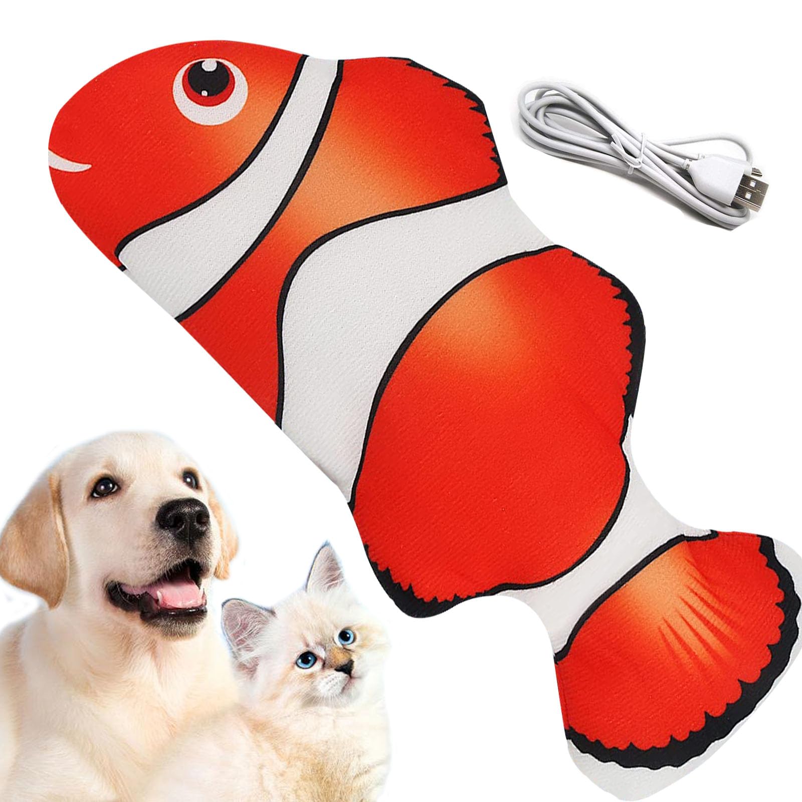 Vaiziq Plush Toy, Flopping Fish Electric Moving Dog Fish Toy, Interactive Pet Toys For Dog Exercise, Small And Medium Dogs
