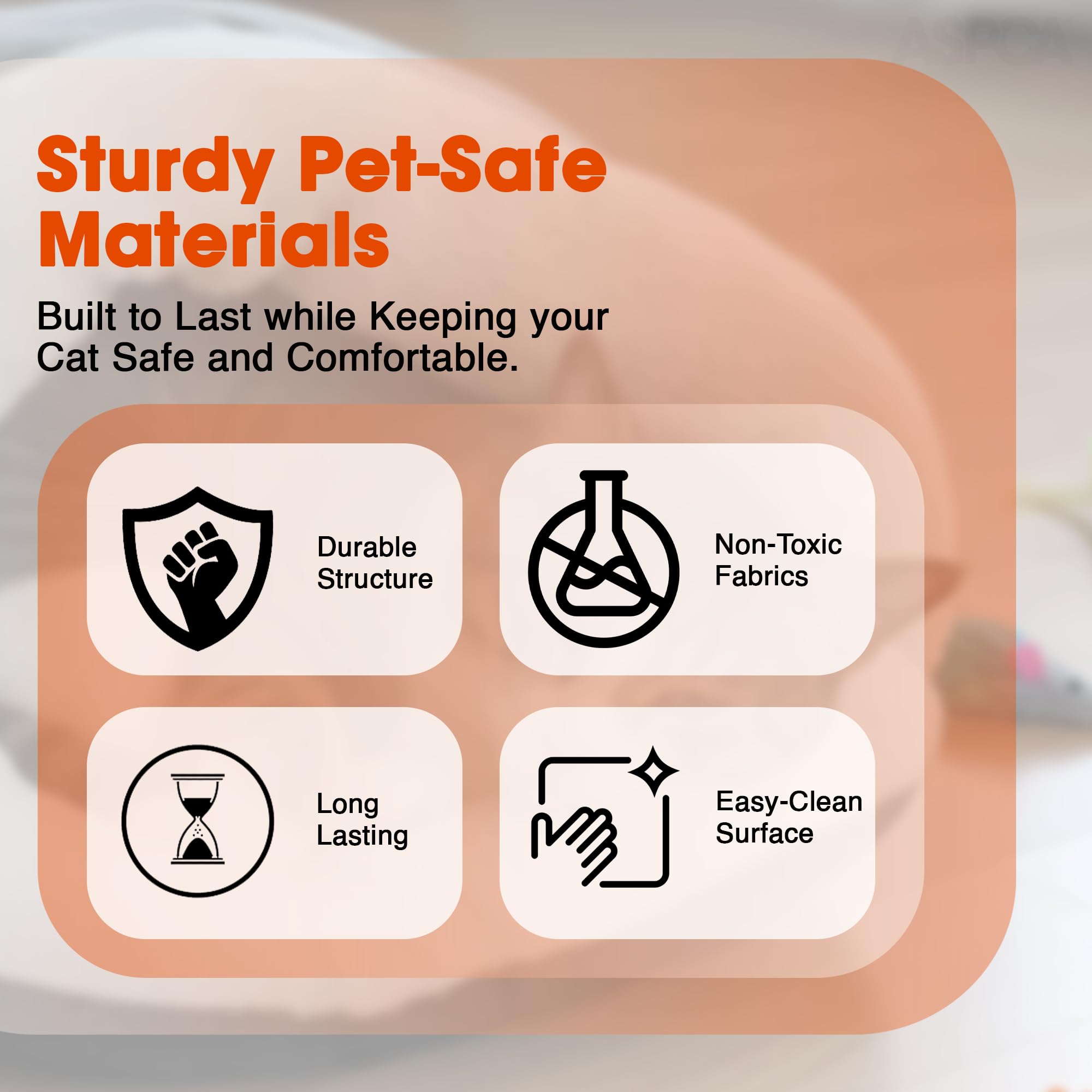 ASPCA - Cat Cave Bed for Indoor Cats | Cozy Warm Felt House Dome for Cats & Kittens | Soft, Warm & Plush Cave Bed with Removable