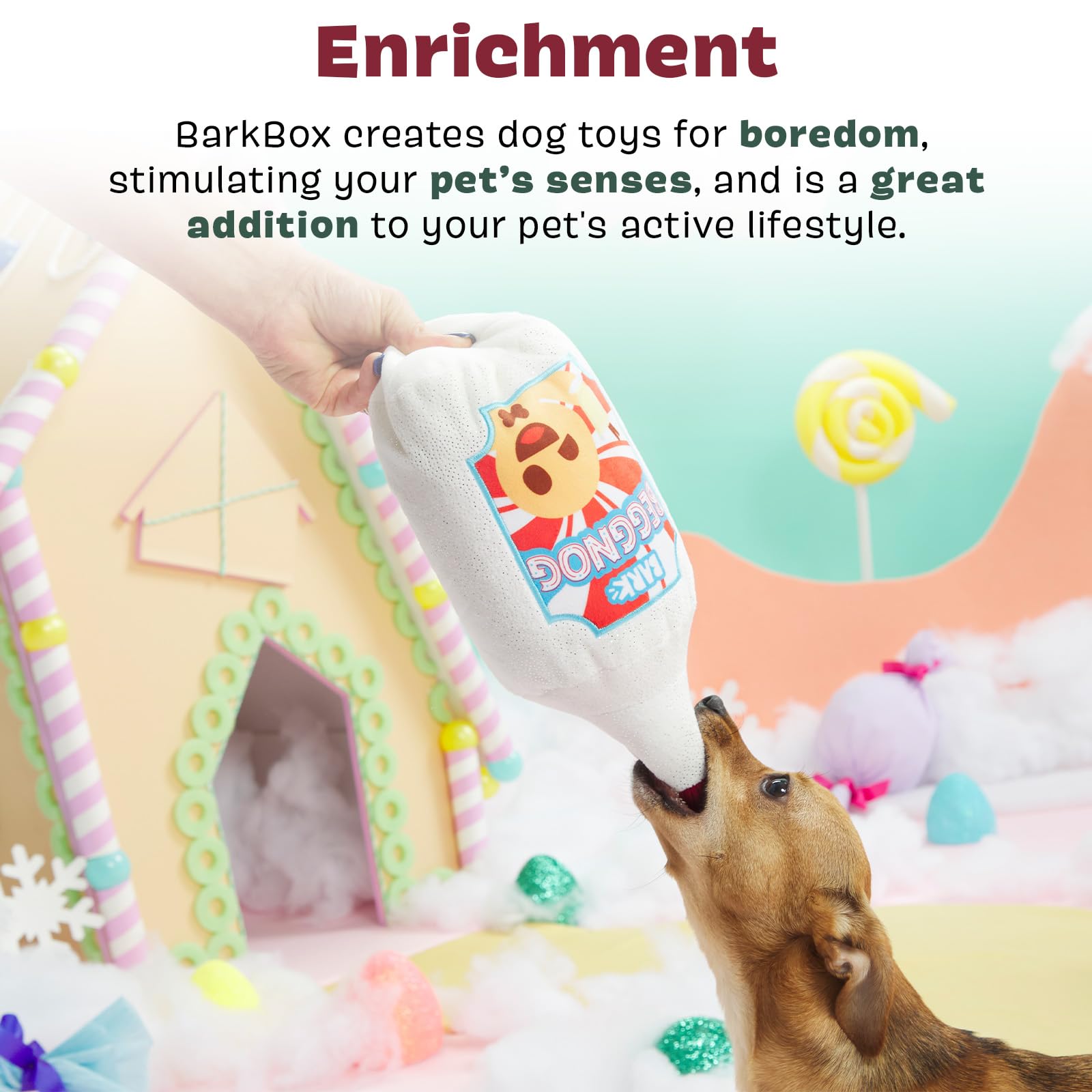 Barkbox Squeaky Dog Toys - Plush, Crinkle & Squeak Toys For Small, Medium, Large Dogs & Puppies - Christmas Dog Toys For Holiday