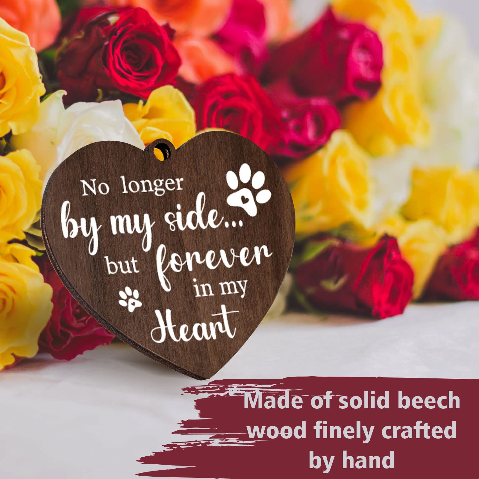Jigfoxy Dog Memorial Gifts For Loss Of Dog - Rotating Wooden Picture Frame For 4X6 Photo - Loss Of Dog Sympathy Gift - Cat Pet B