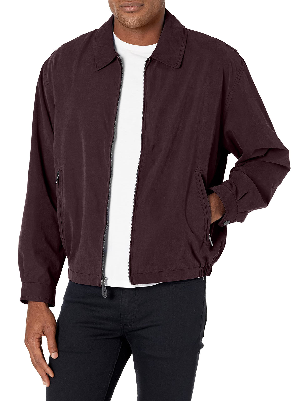 London Fog Mens Auburn Zip-Front Golf Jacket (Regular  Big-Tall Sizes), Maroon, Medium