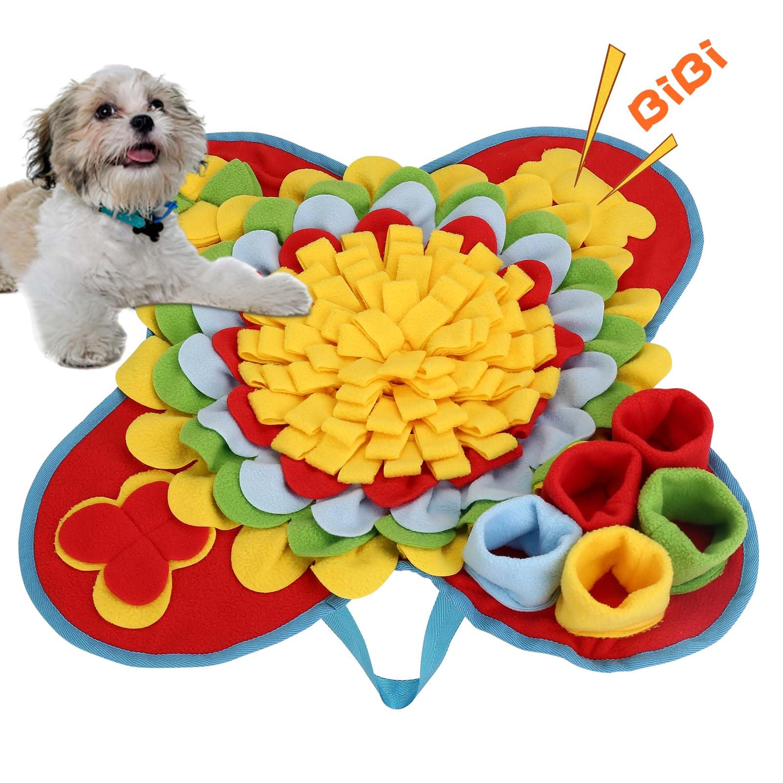 Yummy Sam Snuffle Mat for Small and Medium Dogs, 2 in 1 Portable Interactive Nose Smell Training Sniffing Pad with Puzzle Toys f