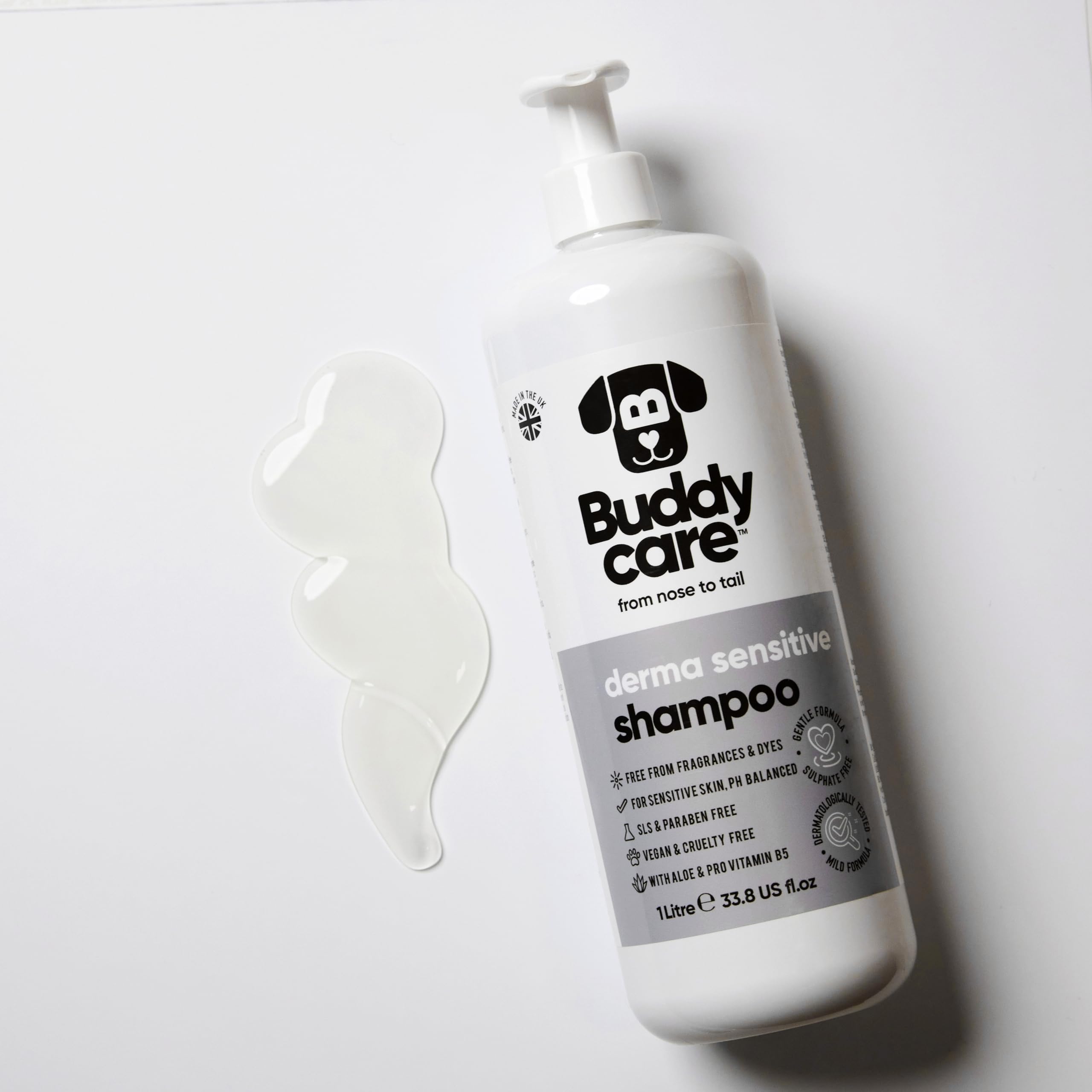 Derma Sensitive Dog Shampoo By Buddycare | With Aloe Vera And Pro Vitamin B5 (33.8Oz)