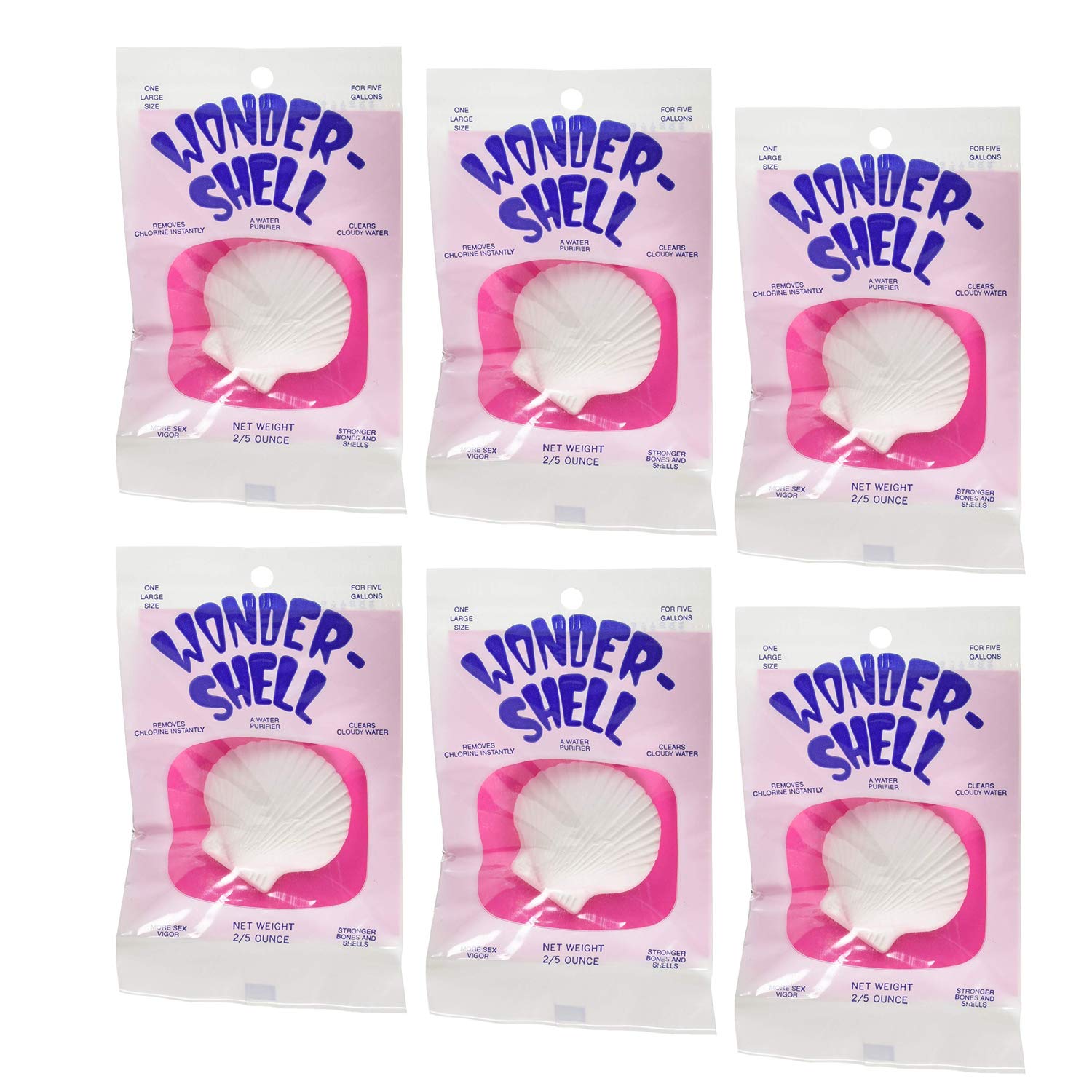 (6 Pack) Weco Wonder Shell Natural Minerals, Large, For A Total Of 6 Large Shells