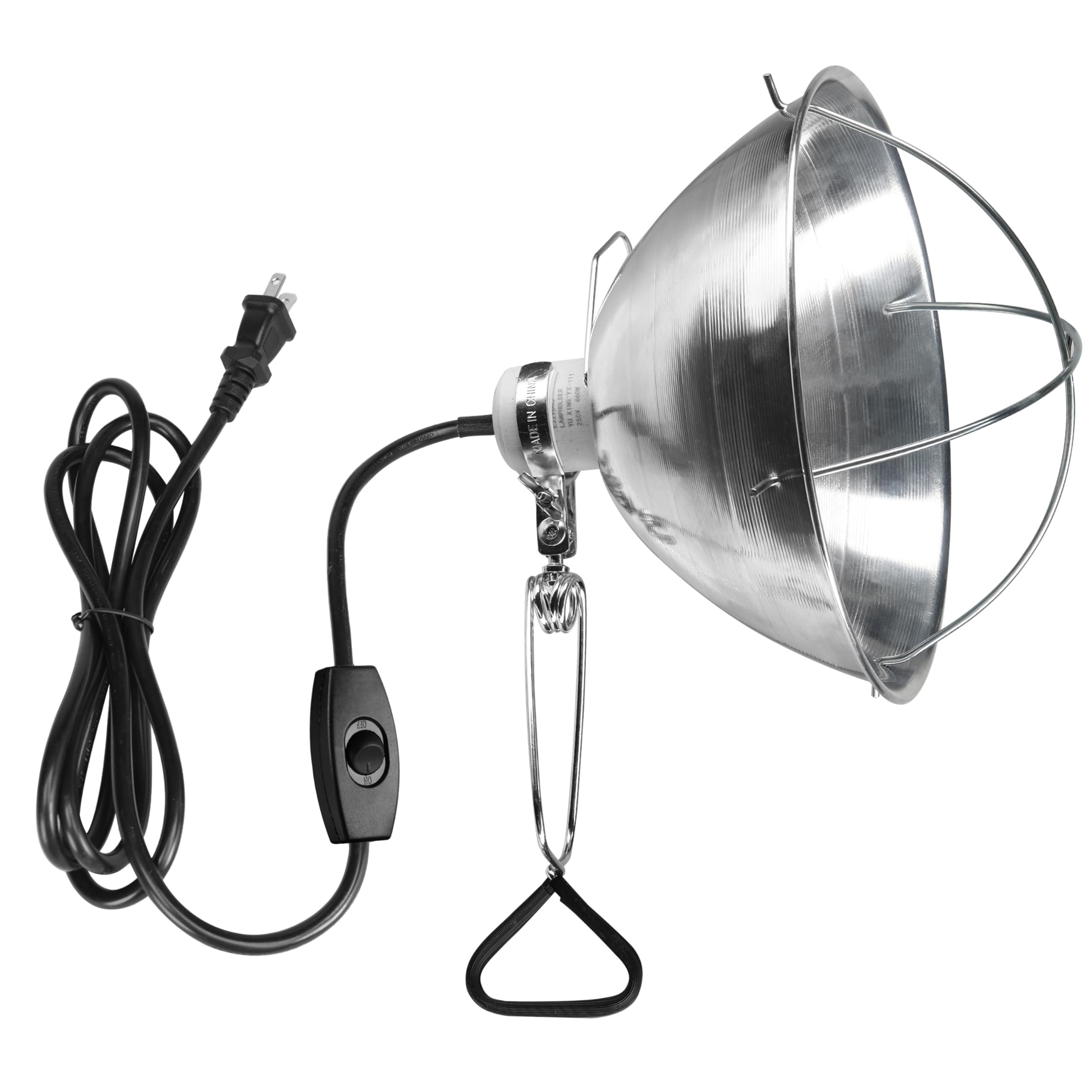 Simple Deluxe Adjustable Clamp Lamp With 10.5'' Aluminum Reflector And Bulb Guard, 250W E26 Socket (Bulb Not Included), 6Ft 18/2