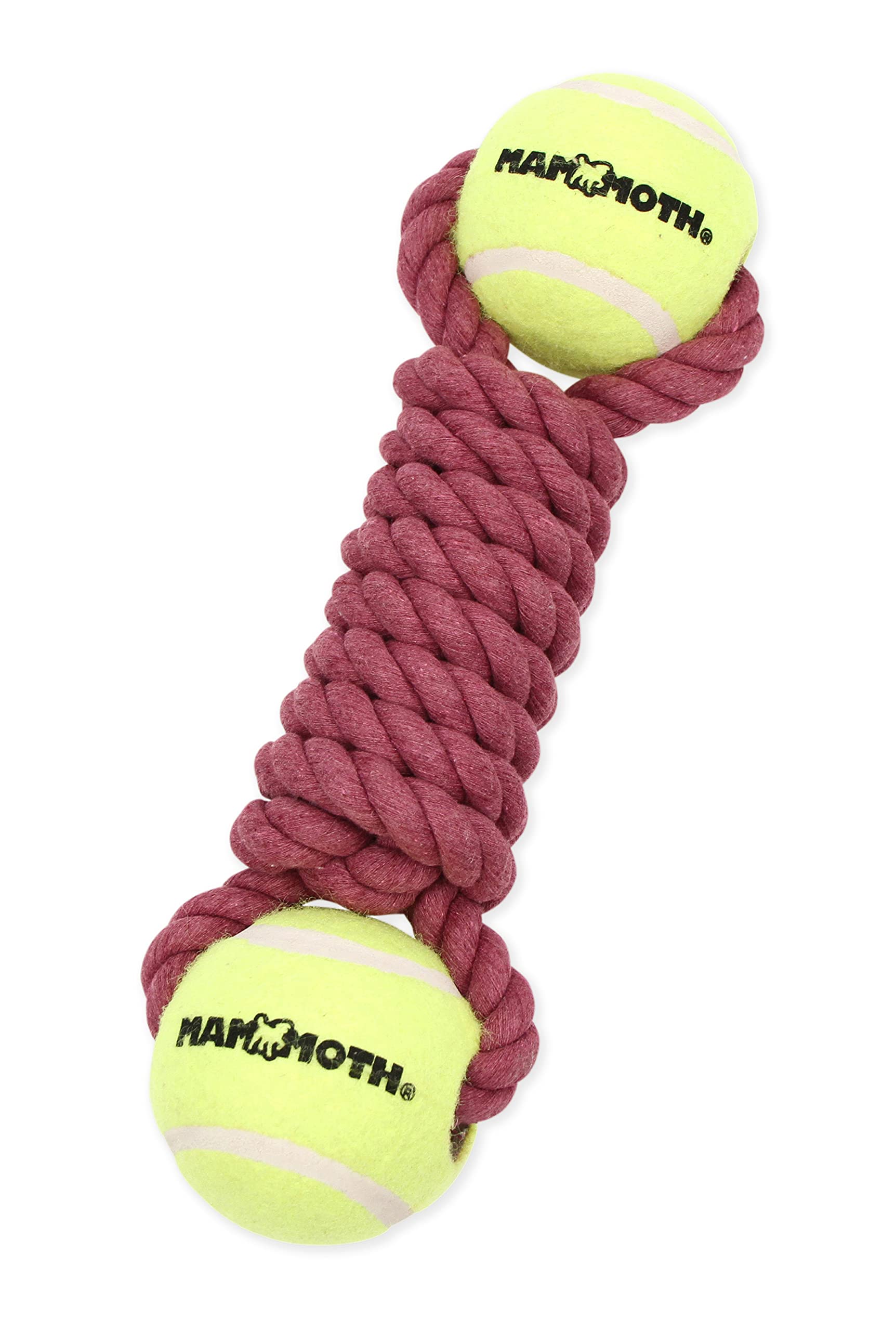 Mammoth Flossy Chews Twister Rope Toy With Tennis Balls Premium Cotton-Poly Tug Toy For Dogs Interactive Dog Tug Toy Rope Dog Toy With Tennis Balls For Medium To Large Dogs Large 13' Assorted Colors