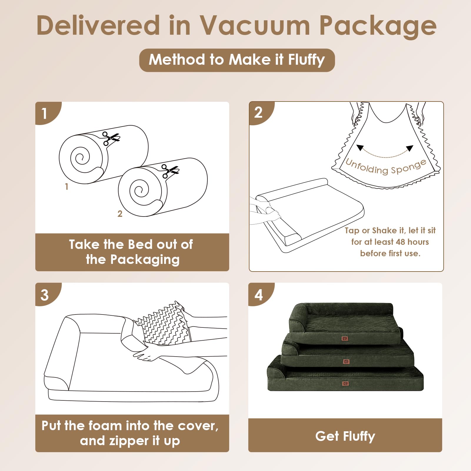 Eheyciga Xl Memory Foam Dog Bed, Orthopedic Dog Beds For Extra Large Dogs, Waterproof Egg Crate Dog Couch Bed With Washable Removable Cover And Non-Slip Bottom, L Shaped Dog Bed, Dark Green