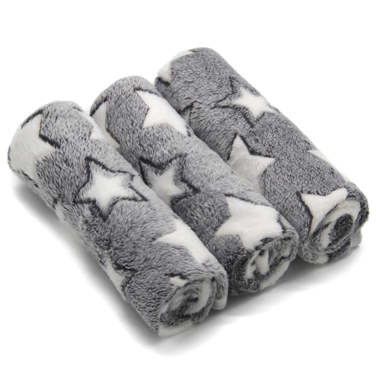 1 Pack 3 Puppy Blankets Cat Dog Blankets Super Soft Warm Sleep Mat Grey Star Cute Print Blanket Fluffy Fleece Pet Blanket Flannel Throw For Small Dogs Puppy Dogs Cats Large(40'X30')