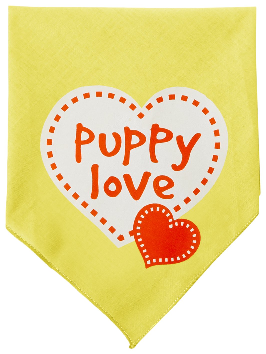 Mirage Pet Products Puppy Love Screen Print Bandana, Small, Yellow