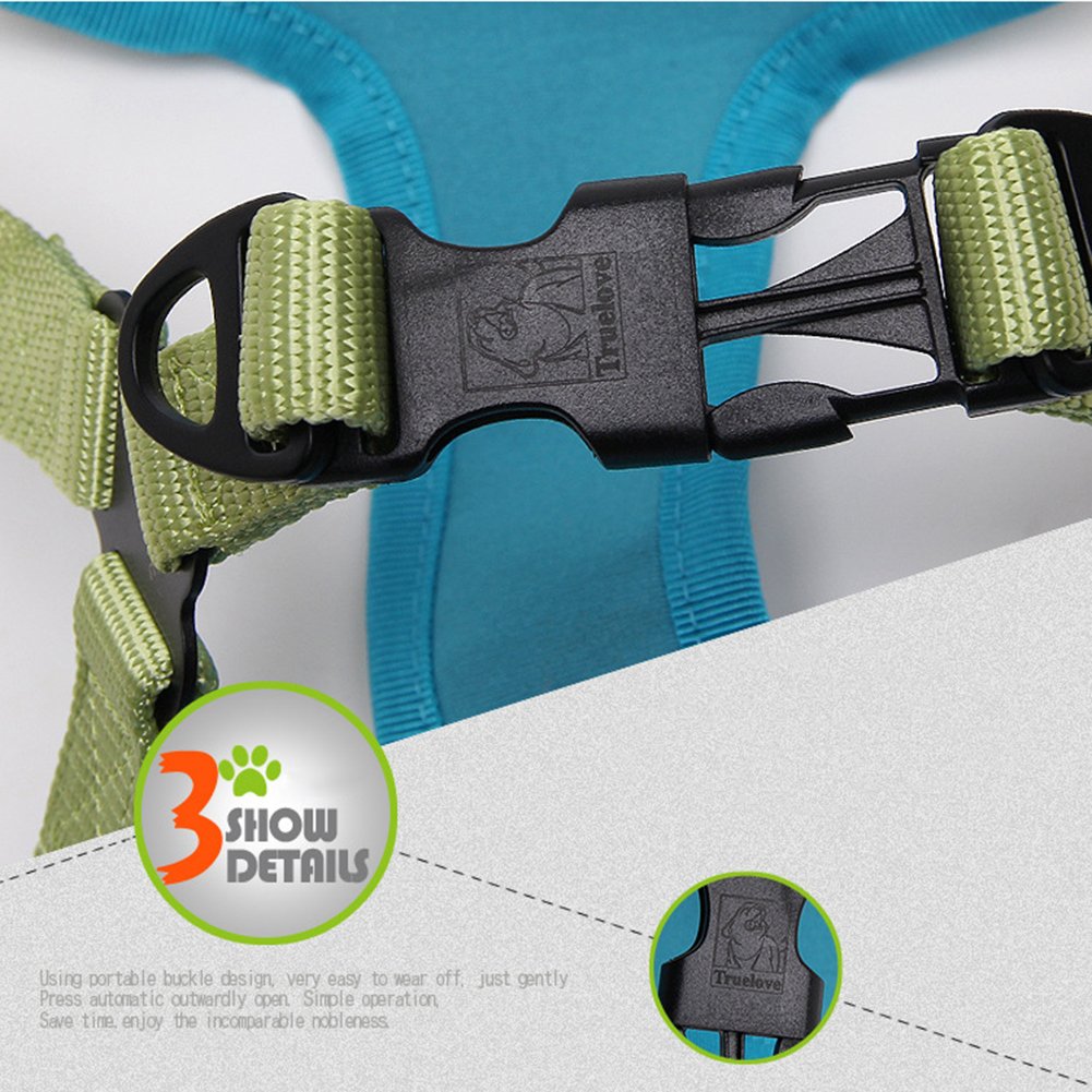Creation Core Protective Dog Harness Adjustable Soft Nylon Pet Harness Reflective Outdoor Adventure Dog Walking Vest, Brown M