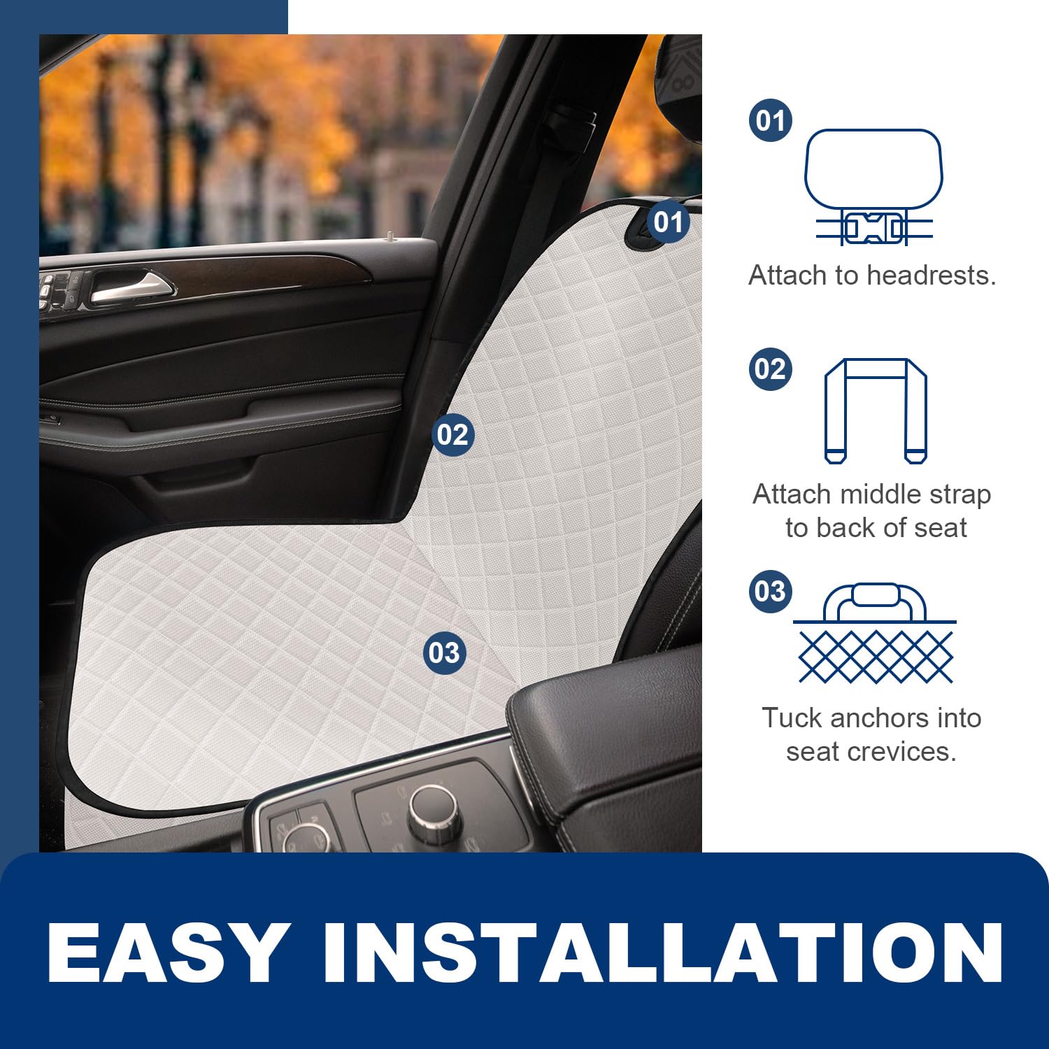 Horjones Dog Car Seat Cover,Waterproof And Nonslip Front Seat Dog Cover,Car Seat Protector For Cars,Trucks,Suvs And Jeep(M-Beige