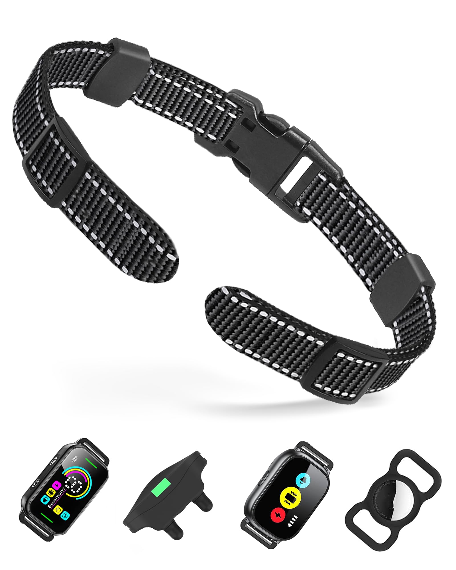 Dog Collar Replacement Strap For Shock, Bark & Training Collars - Adjustable Reflective Nylon Strap, Durable E-Collar Band Compa