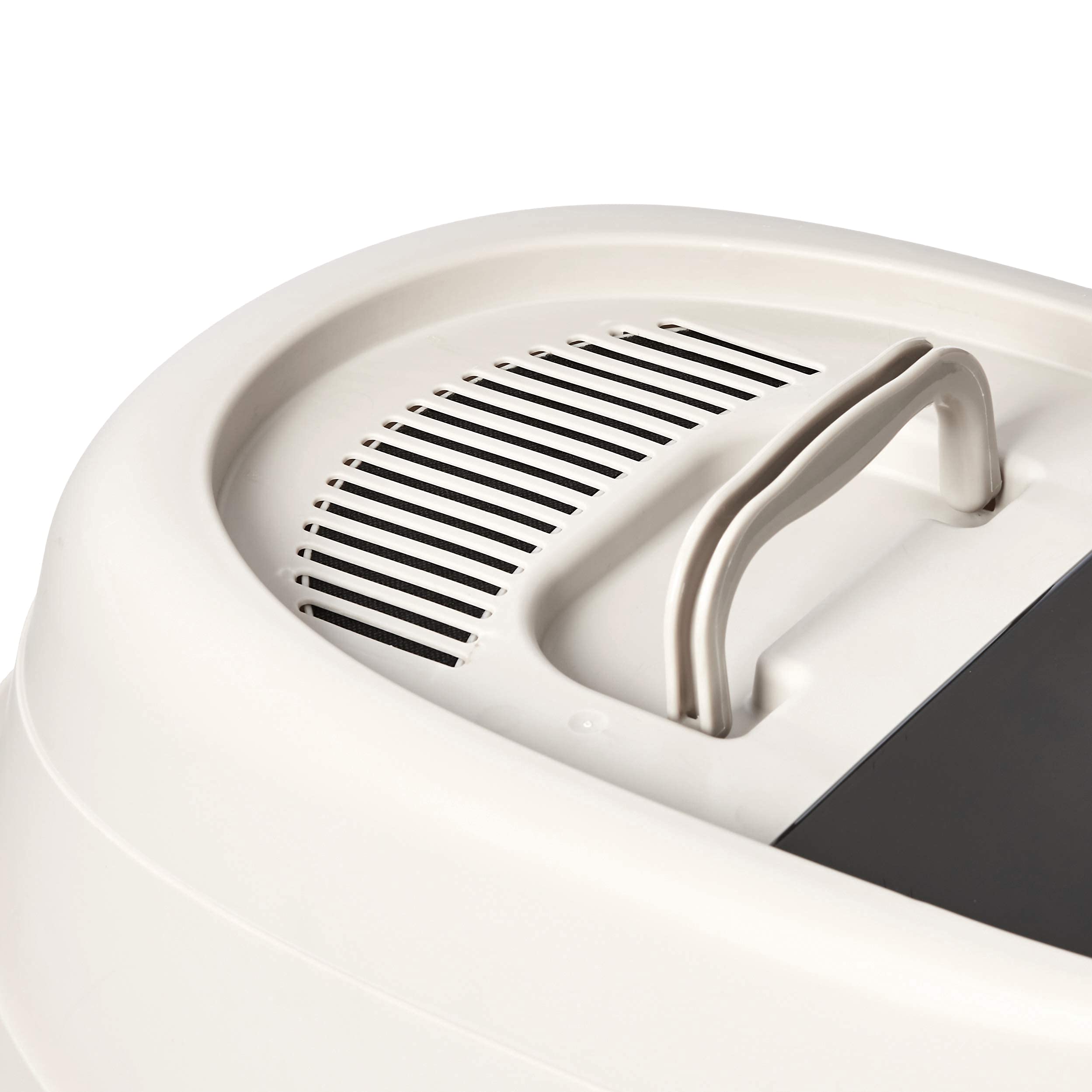 Amazon Basics No-Mess Enclosed Hooded Cat Litter Box, Multicolor, 21 x 16 x 15, Ideal for Clean and Odor-Free Cat Care