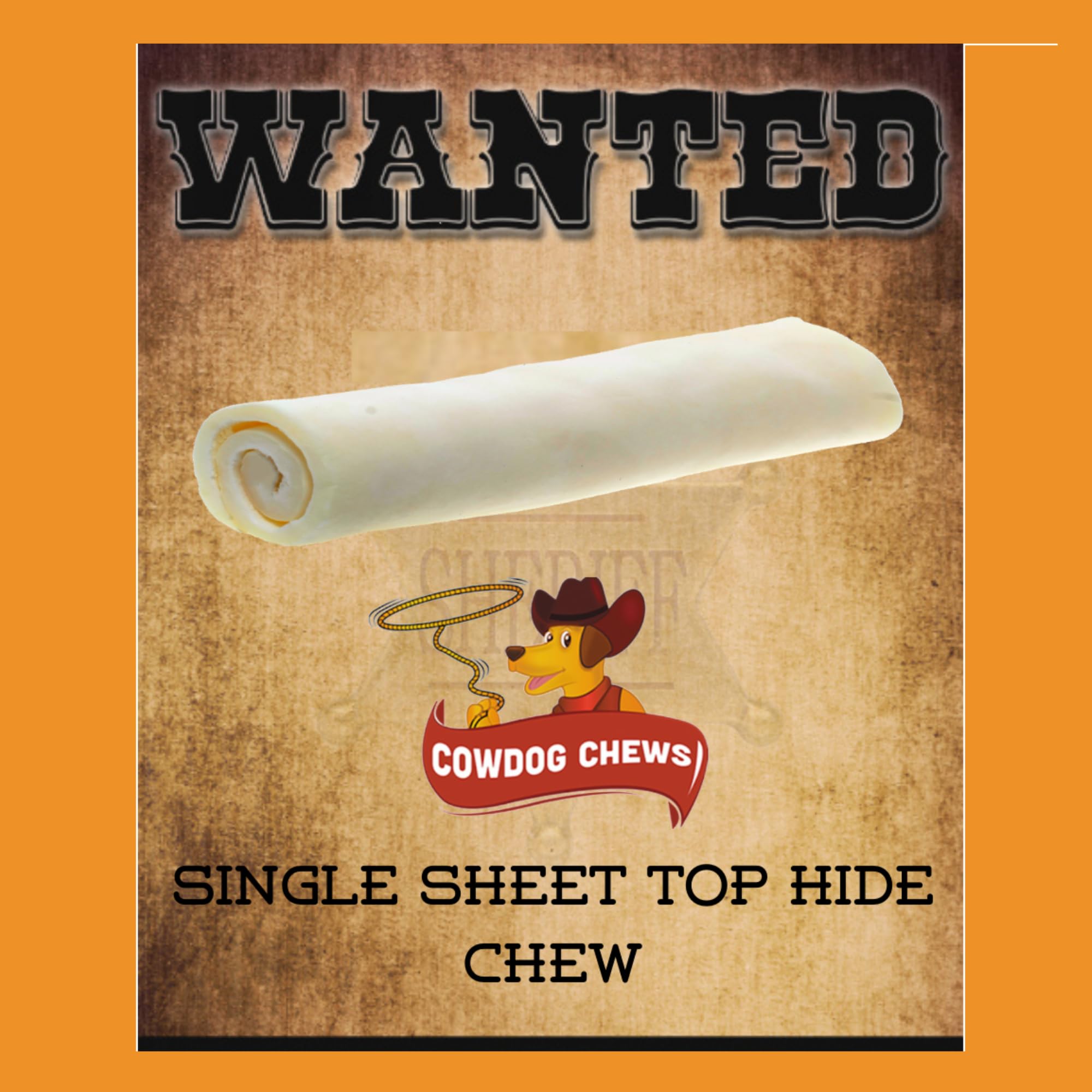 Cowdog Chews Rawhide Gourmet Meaty Rolls 7-8 (20 Count) - Premium Dog Treats with Savory Beef Filling, Long-Lasting Chew for Agg