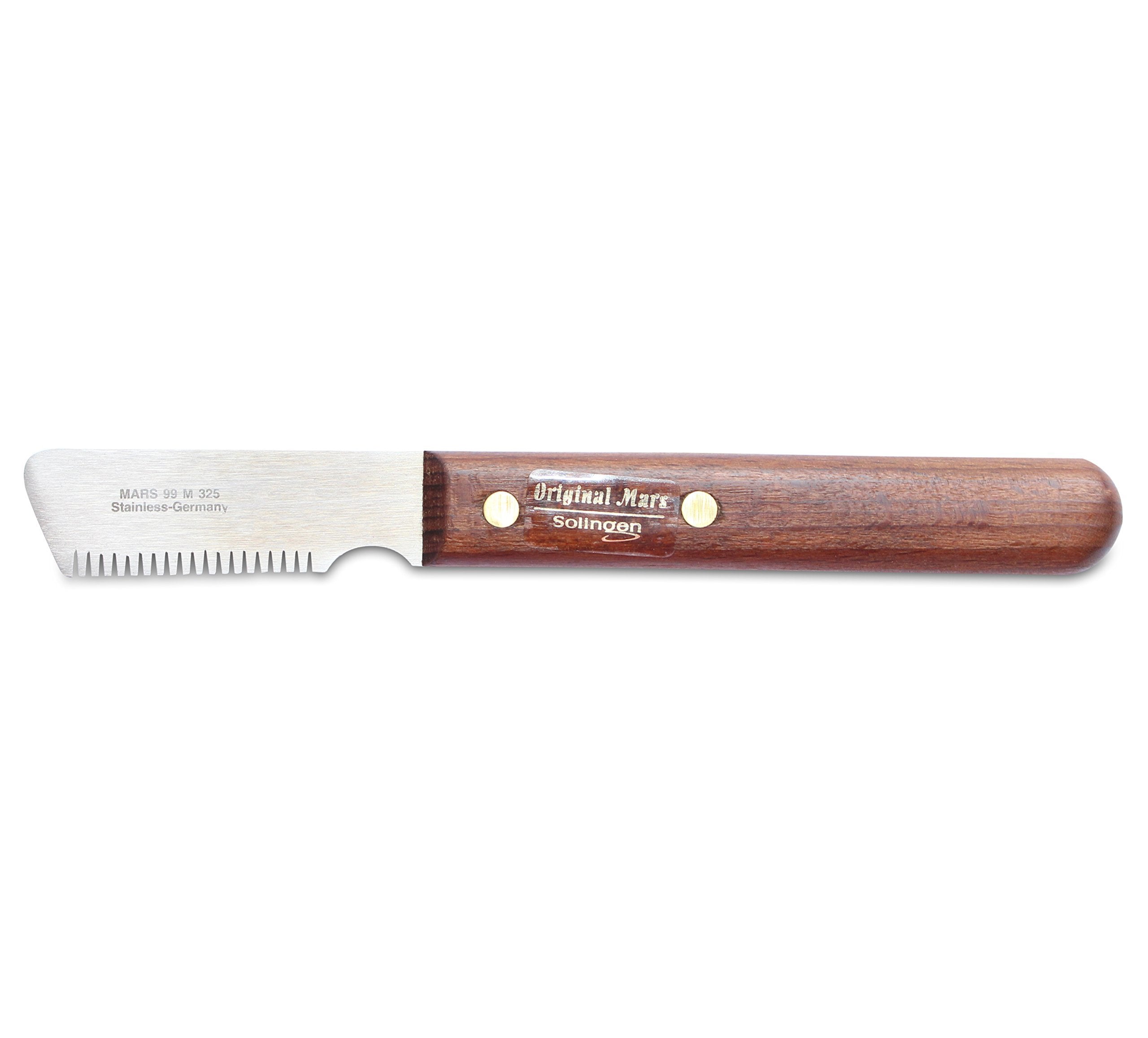 Mars Professional Dog Stripping Knife Grooming Tool, Coarse Slant Tooth with Tapered Edge, Right-Handed