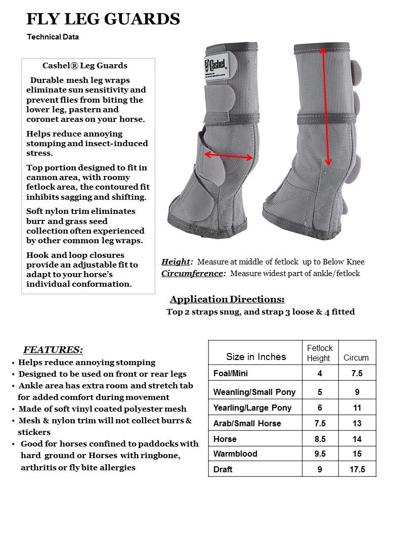 Cashel Crusader Horse Leg Guard Fly Boots 3, Grey, Warmblood, (CASC-LG3)